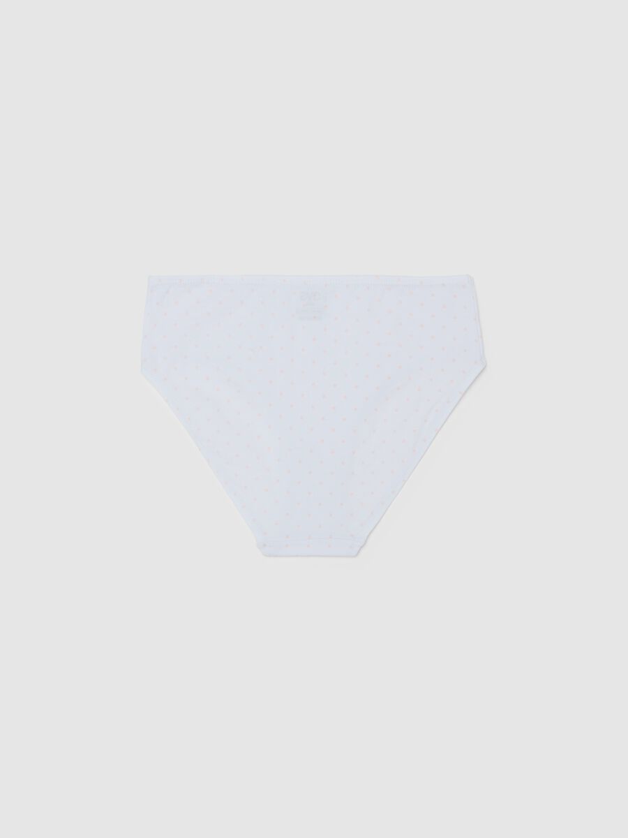 Organic cotton briefs with polka dot pattern_1