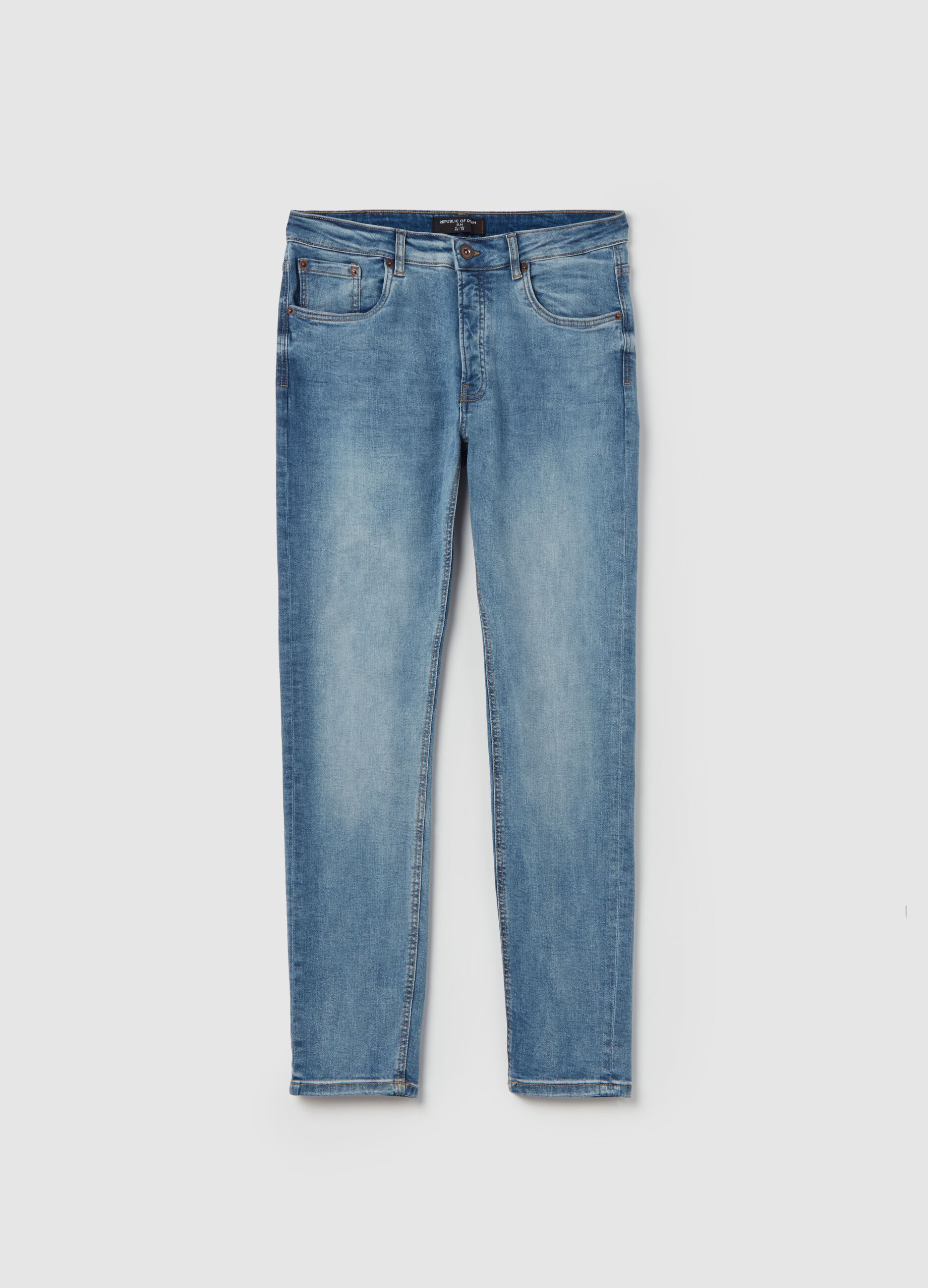 Slim-fit premium jeans in DualFX cotton