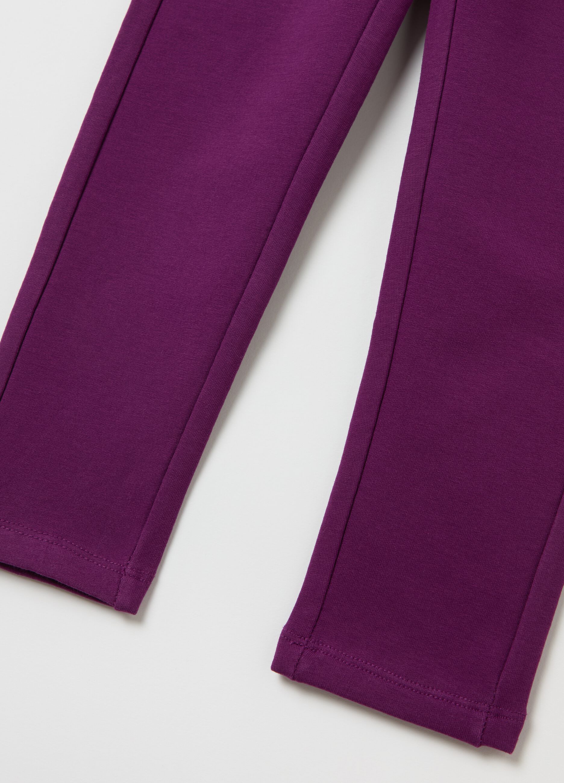 Solid colour organic cotton treggings