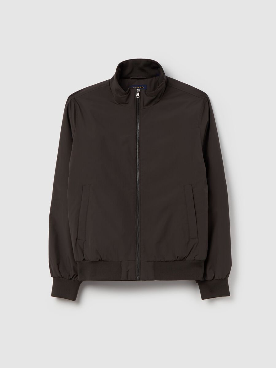 Full-zip bomber jacket with high neck_4