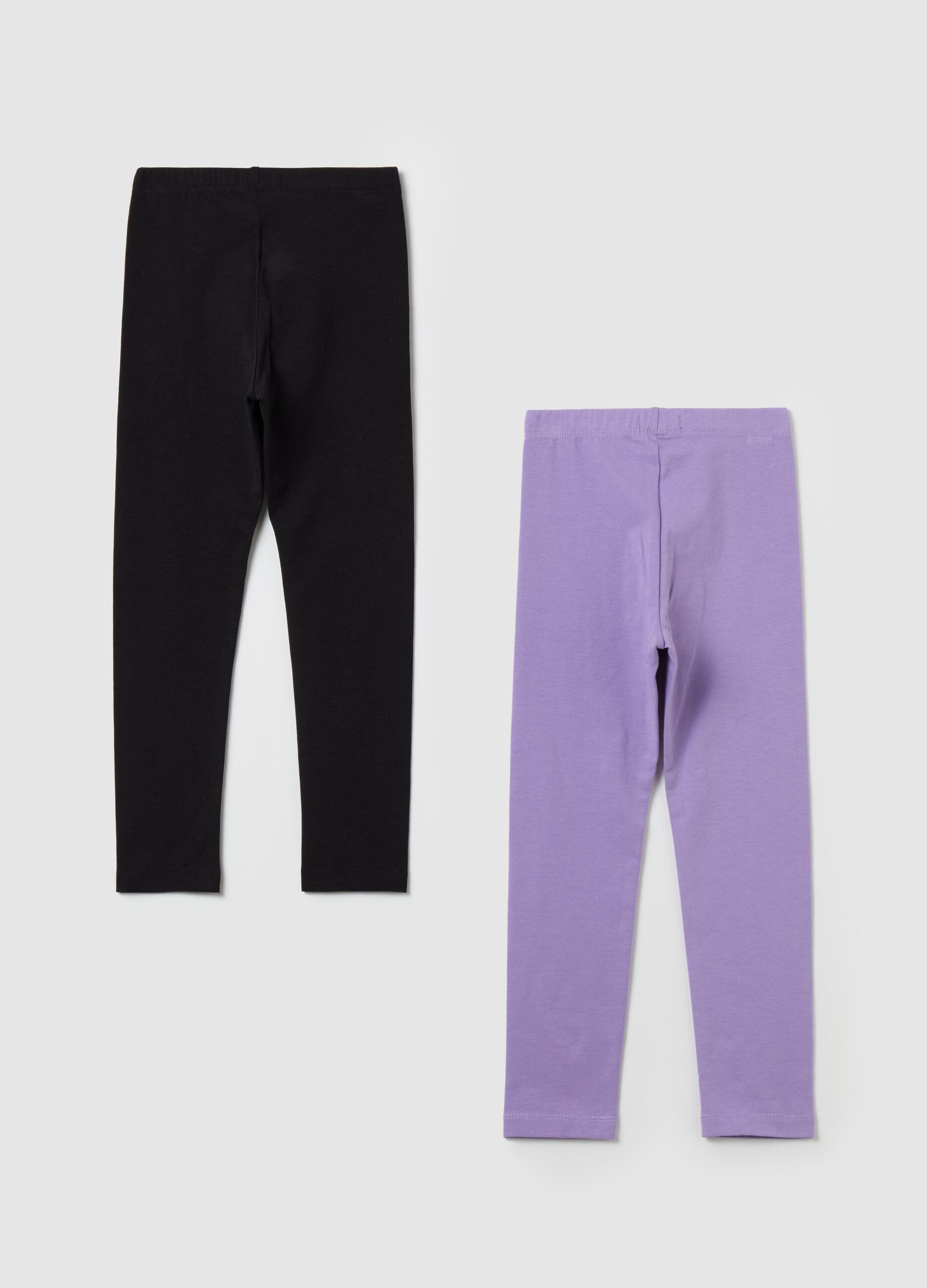 Two-pack leggings in stretch cotton