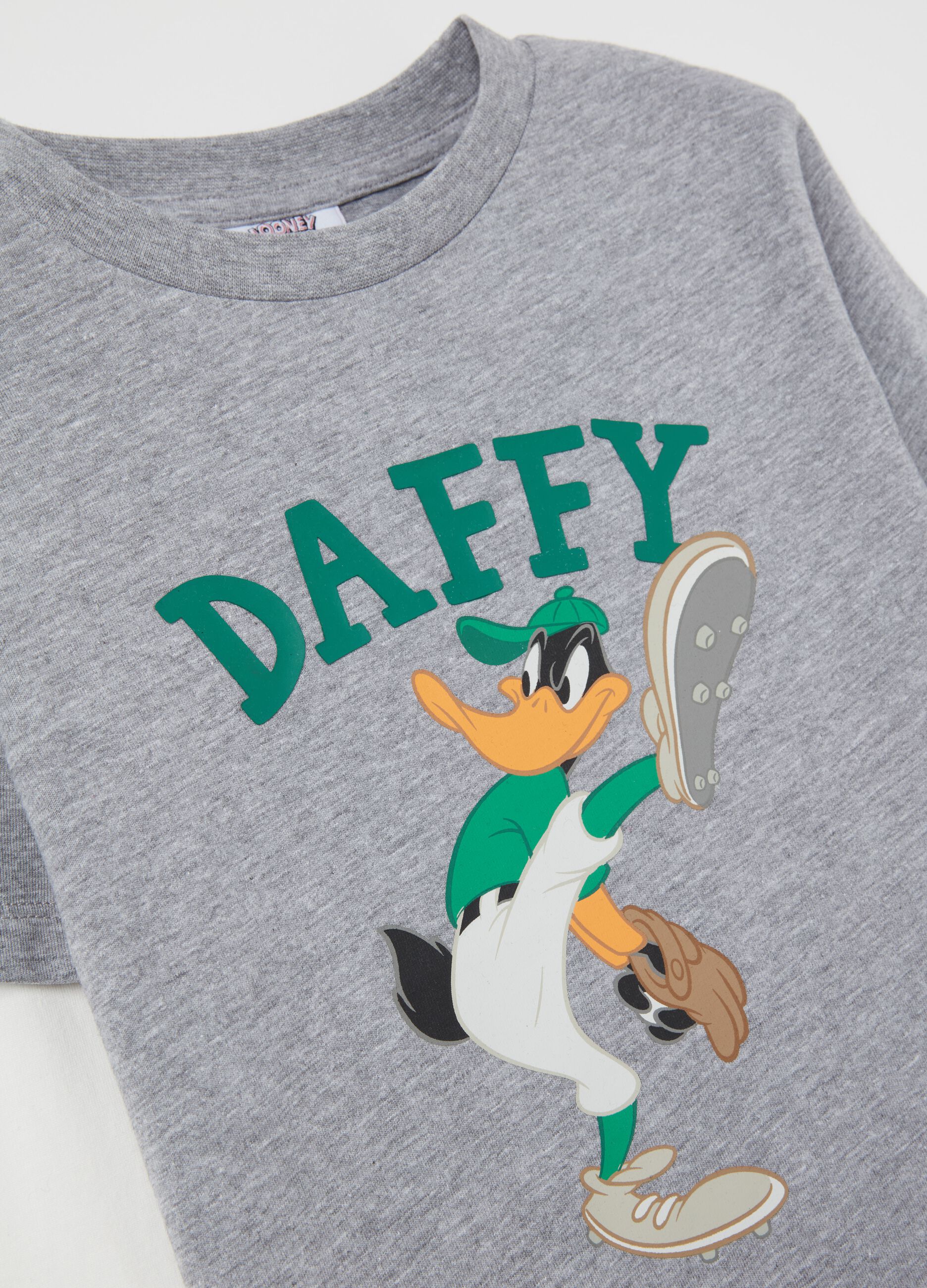 Long-sleeved T-shirt with Daffy Duck print