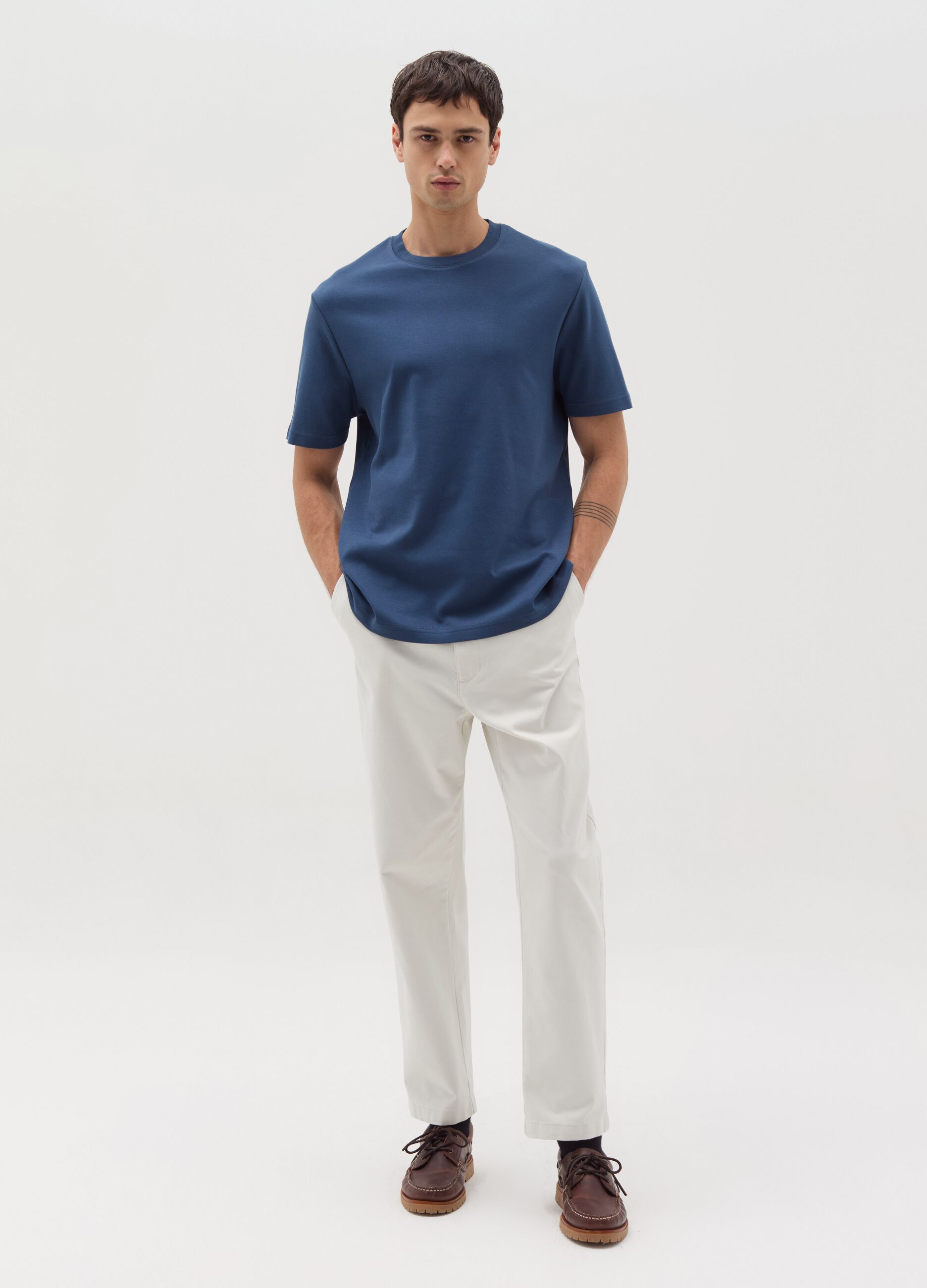 Interlock cotton T-shirt