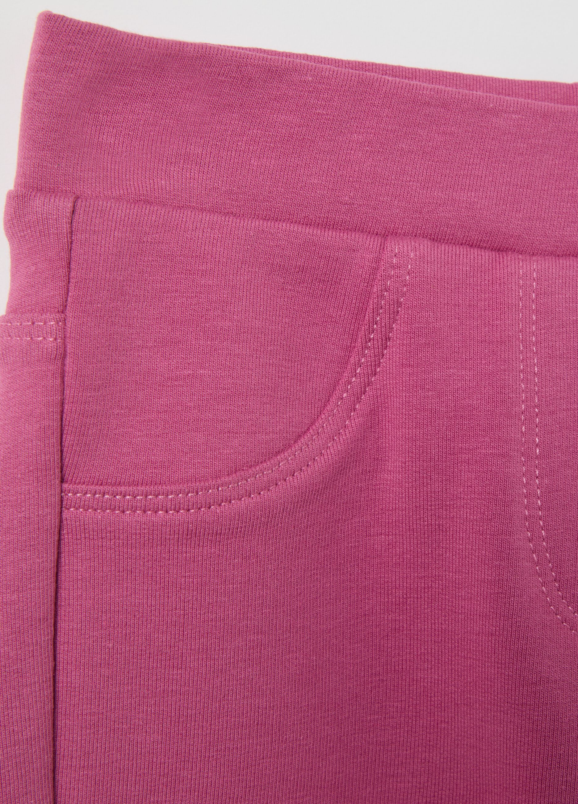 Solid colour organic cotton treggings