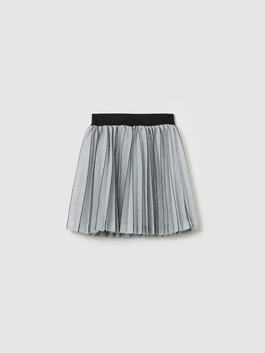 Short pleated skirt in lurex_1