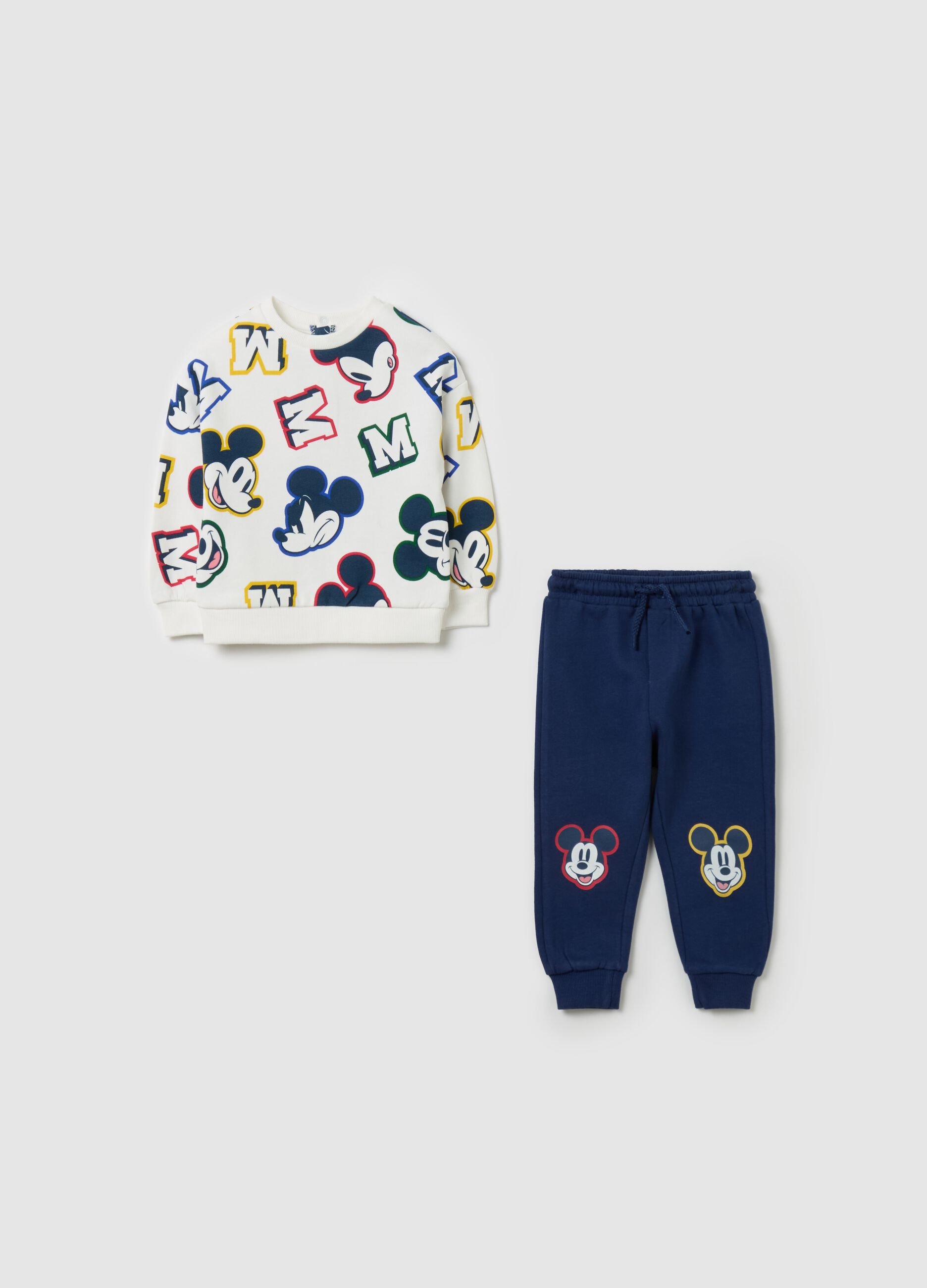 Organic cotton jogging set with Mickey Mouse print