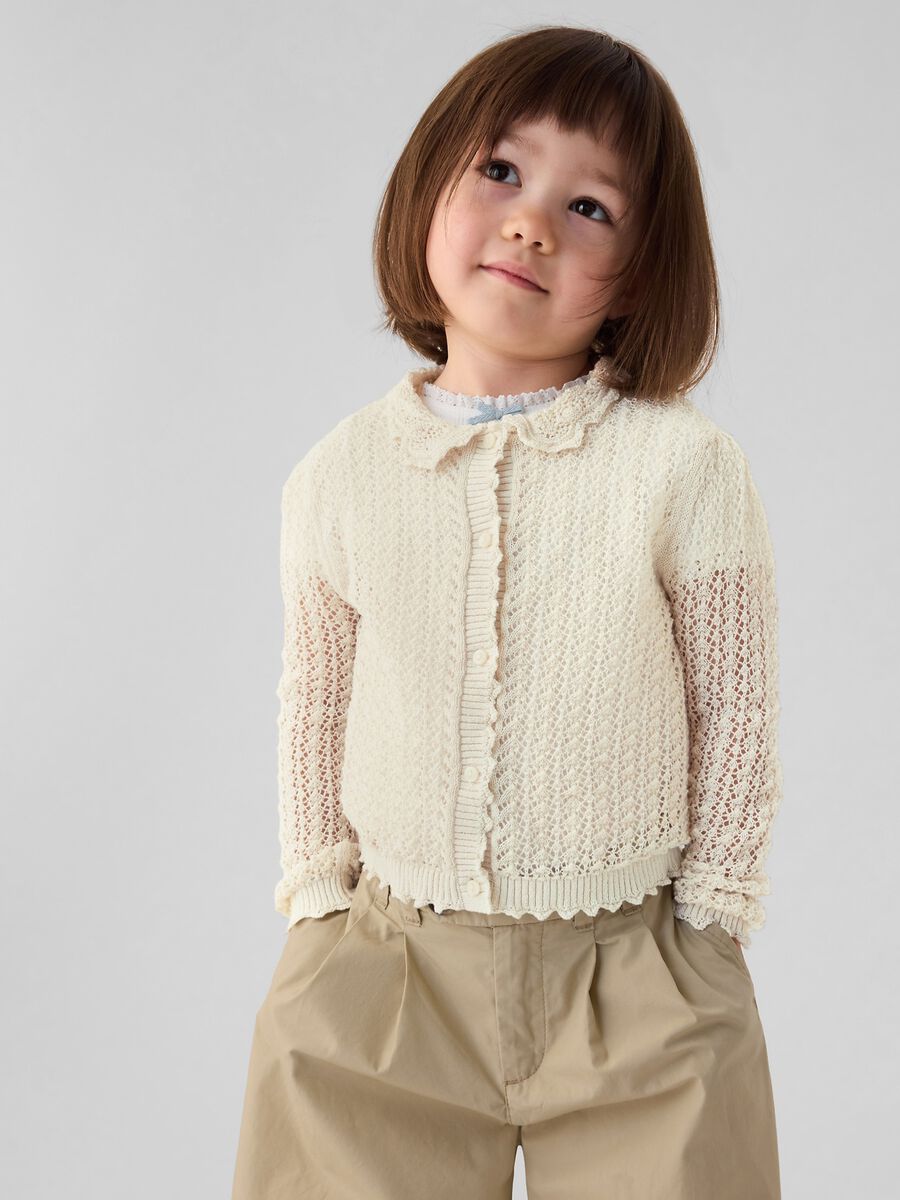 GAP for DÔEN cardigan with openwork design_0