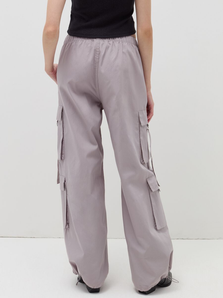 Cotton cargo parachute trousers_2