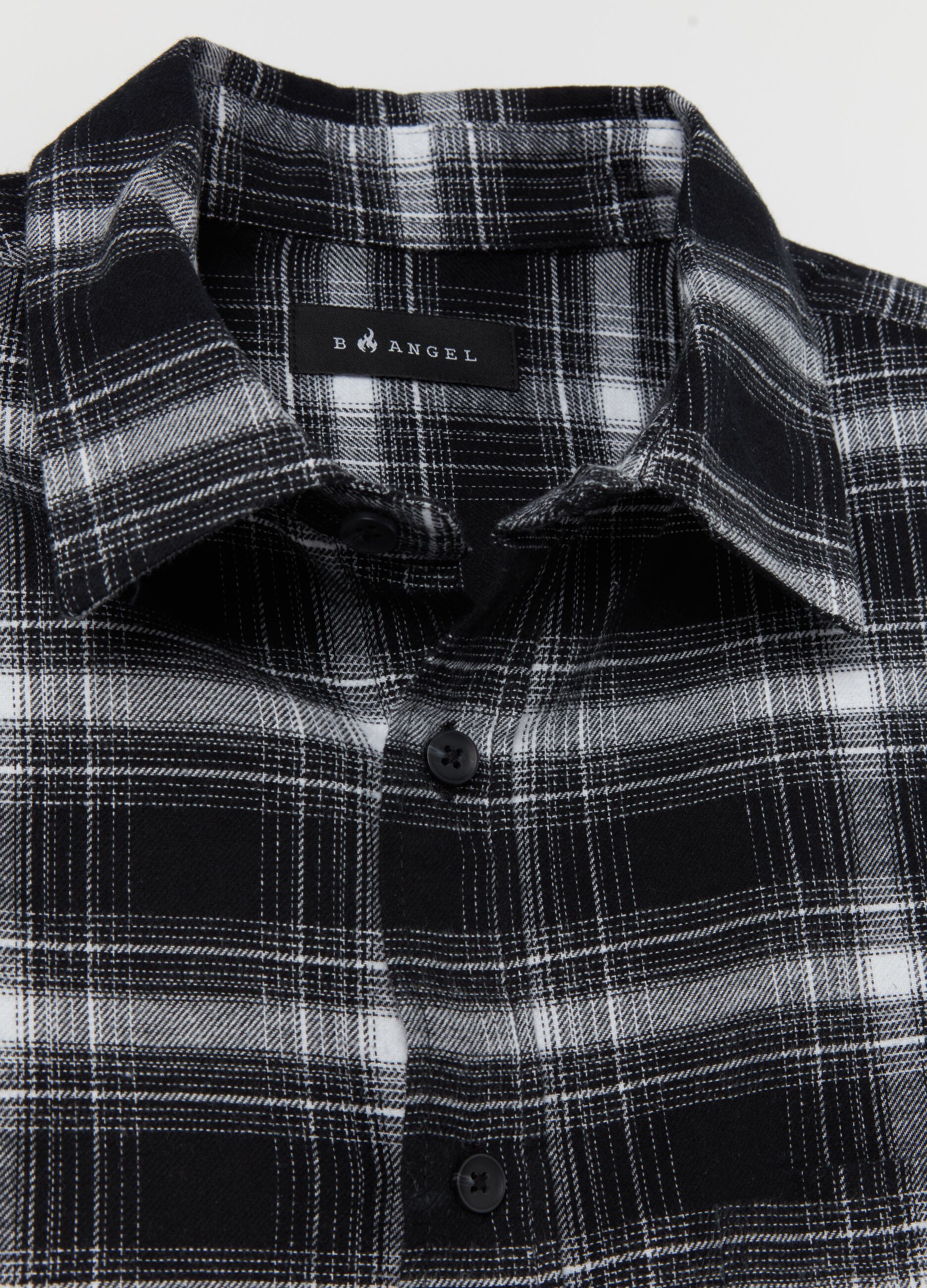 Flannel shirt with check pattern