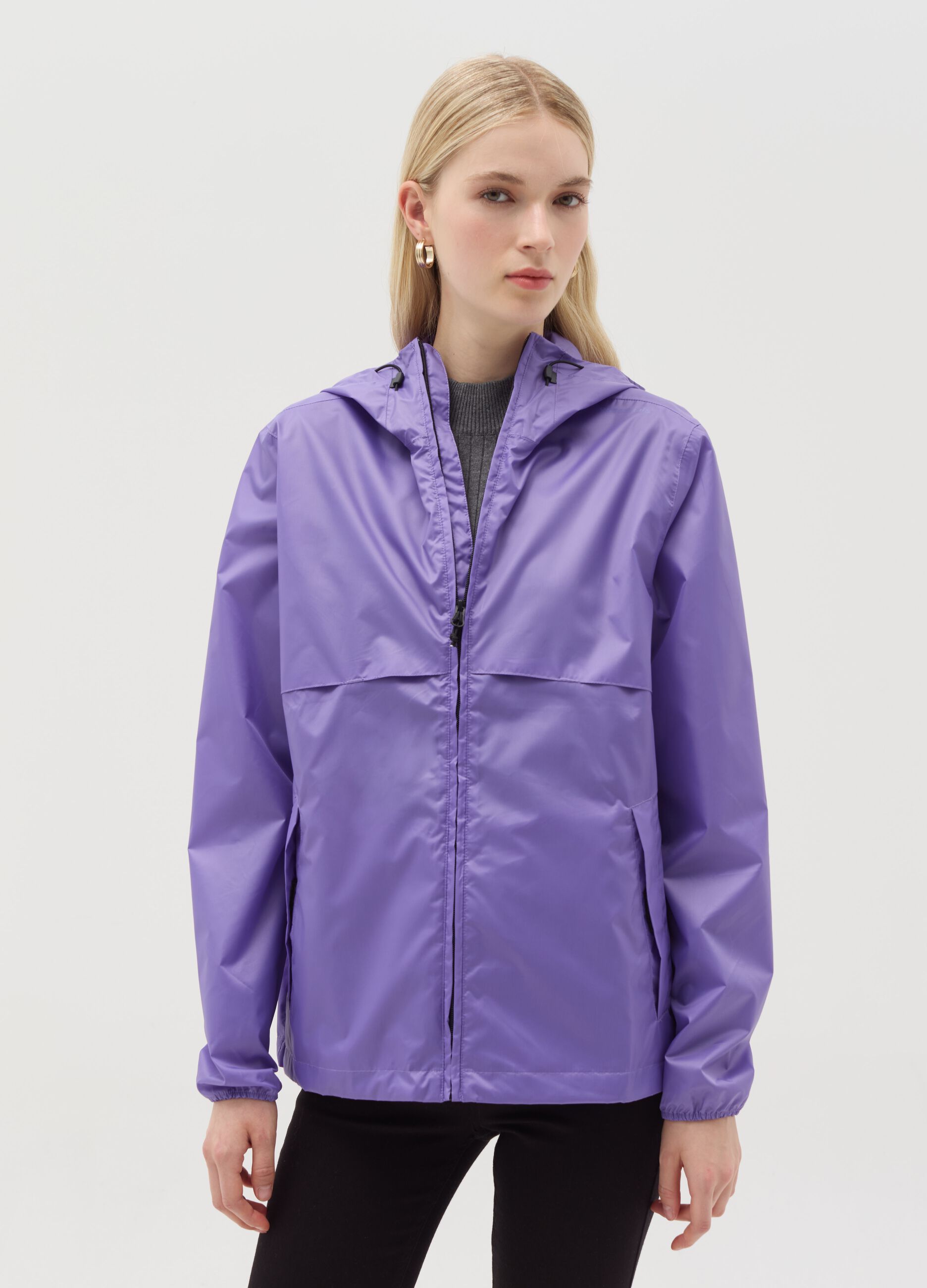 Full-zip waterproof jacket