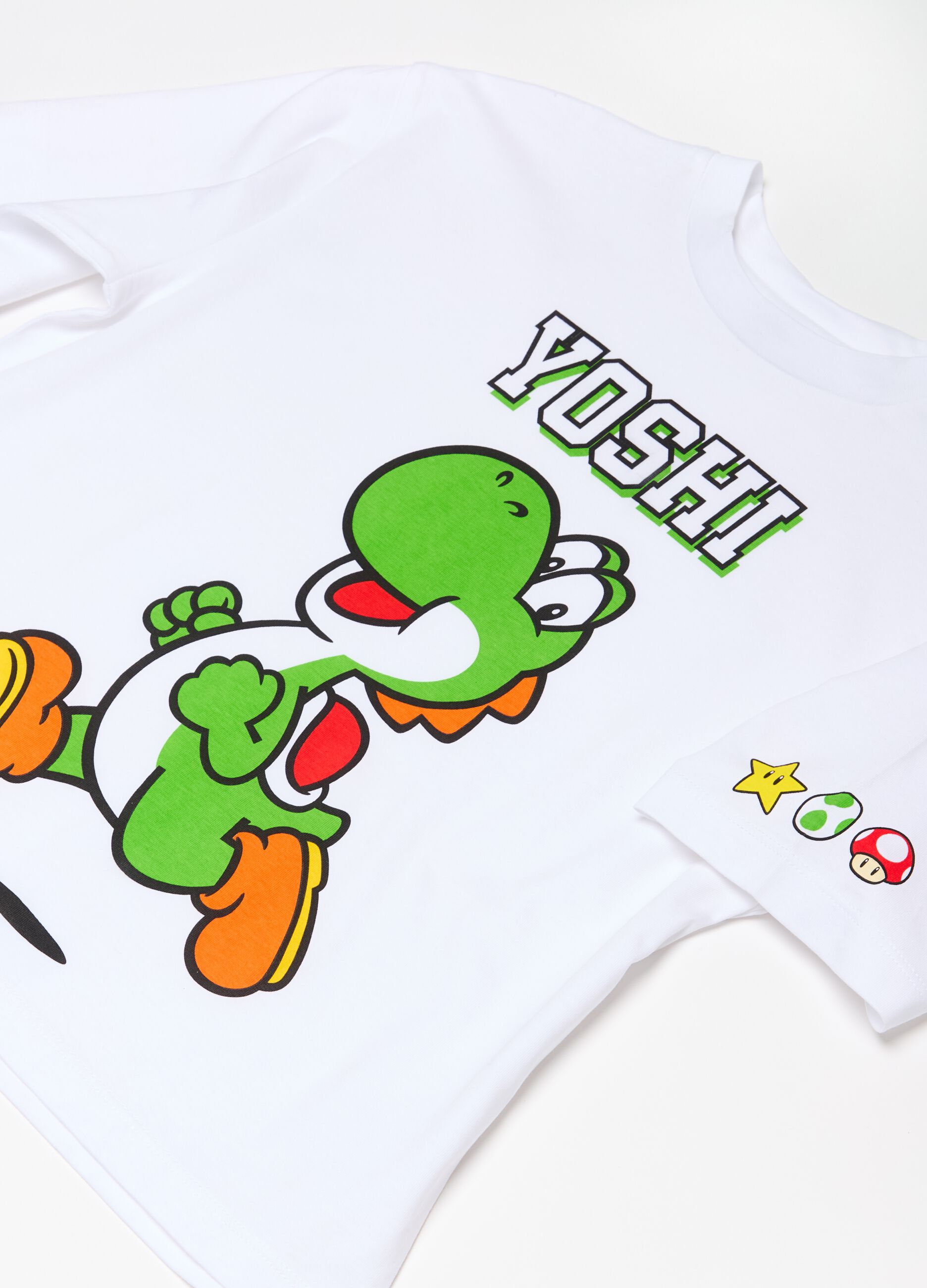 Cotton T-shirt with Yoshi print