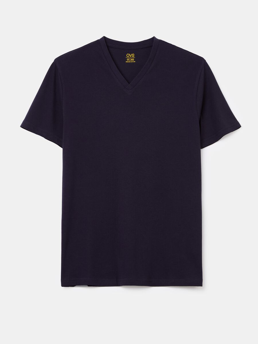 Organic cotton undershirt with V neck_4