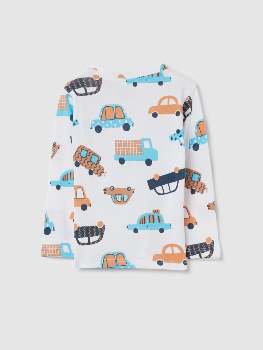 T-shirt with long sleeves and small cars print_1