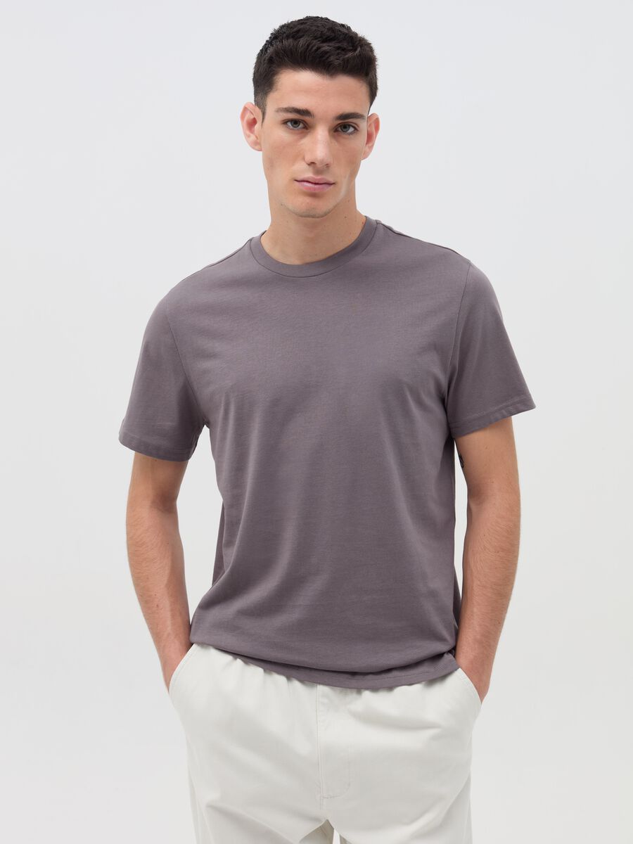 Cotton T-shirt with round neck_1