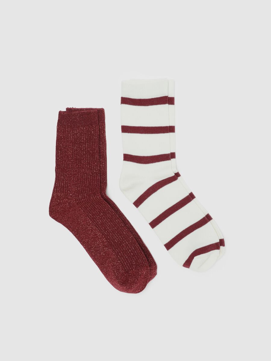 Two-pair pack short socks in stretch organic cotton_0