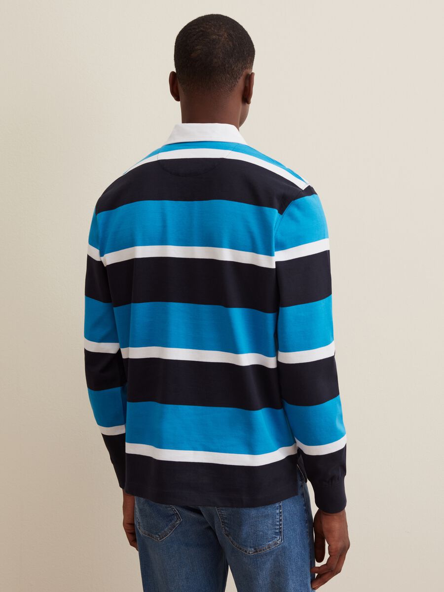 Long-sleeved polo shirt with striped pattern_2