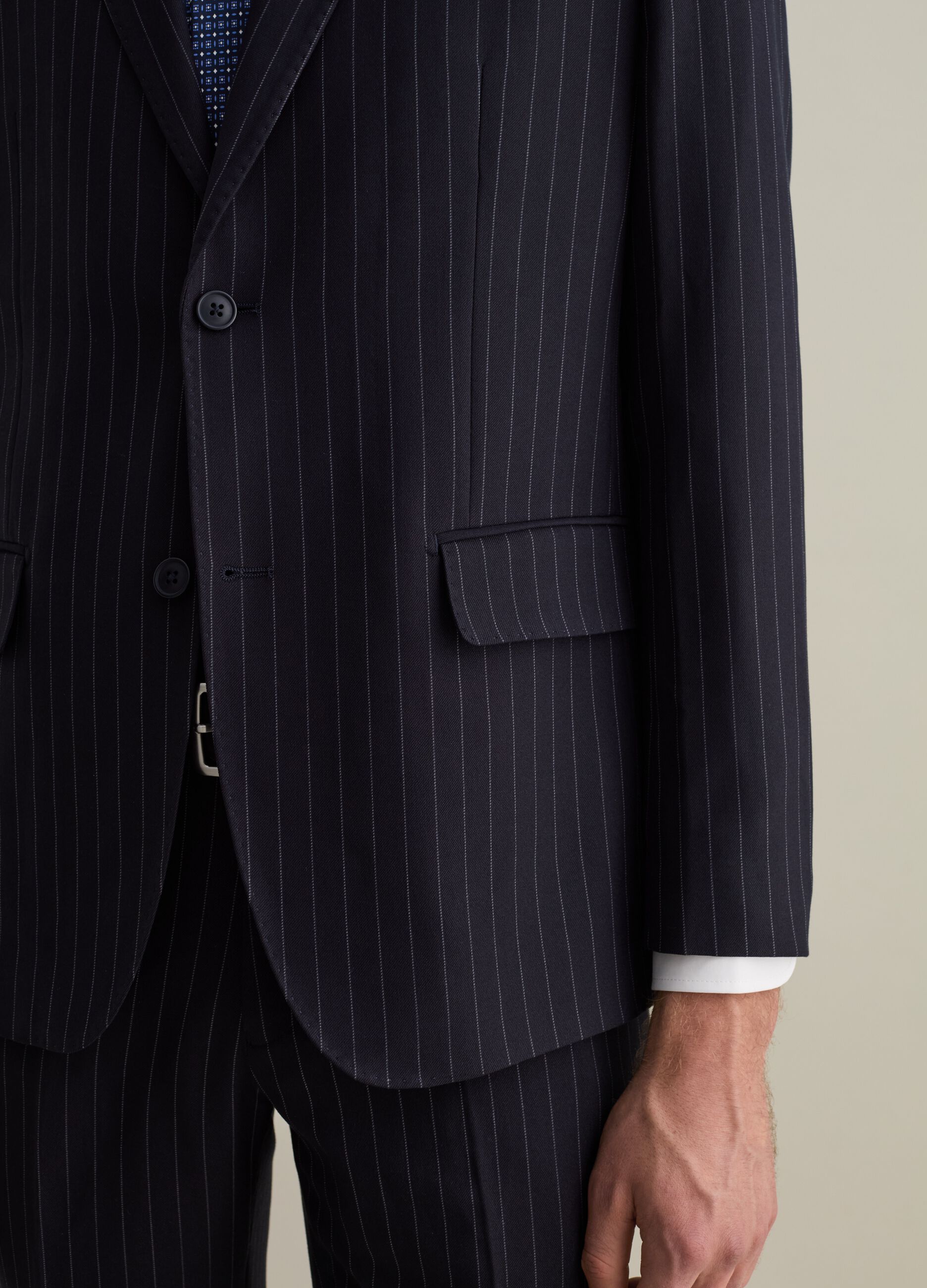 Easy-fit pinstriped blazer