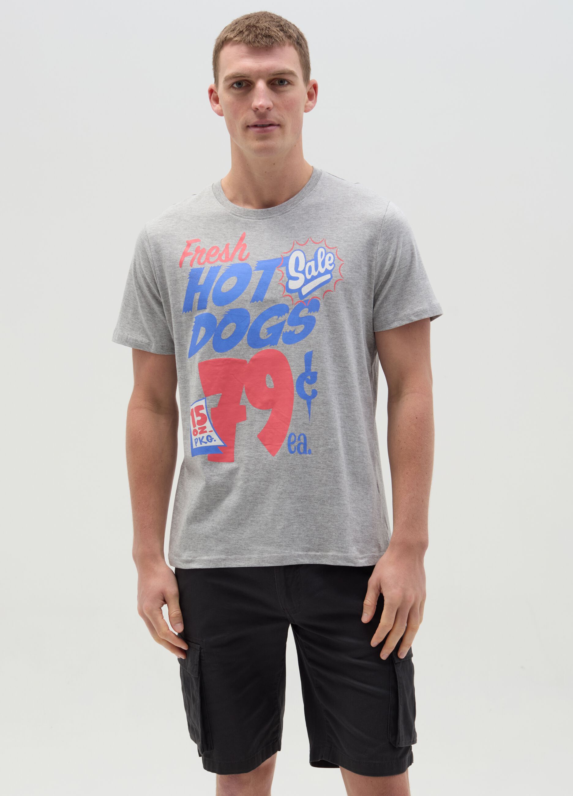 Ovs T-shirt con stampa hot dogs