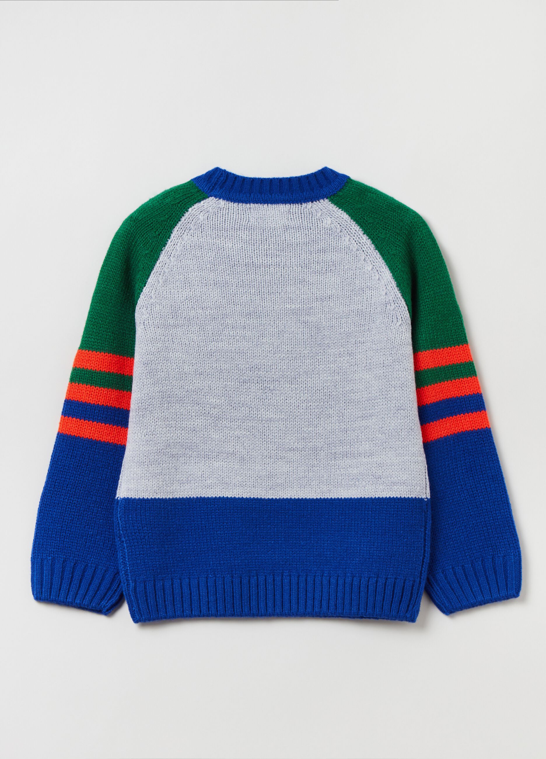 Colourblock pullover with round neck