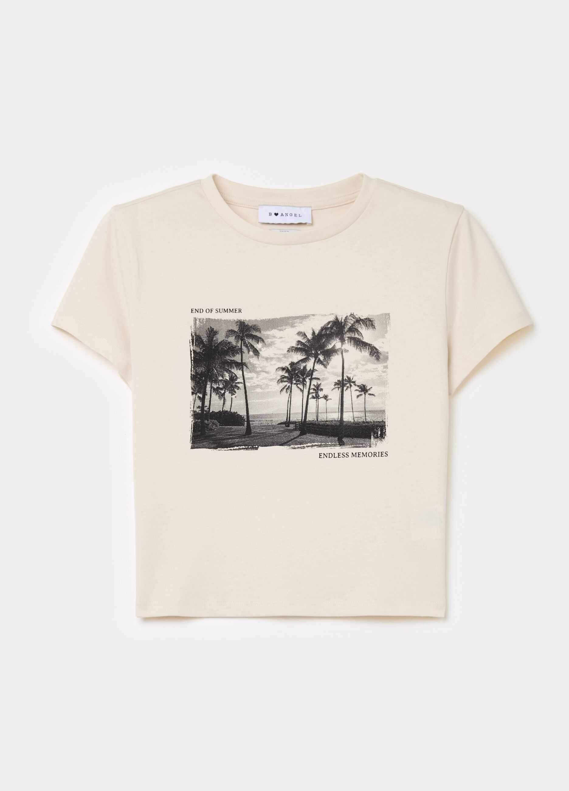 Crop T-shirt in cotton