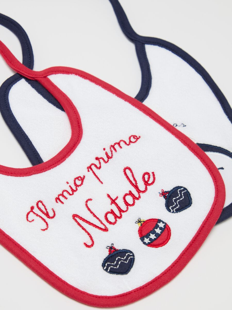 Two-pack "Il mio primo Natale" bibs_1