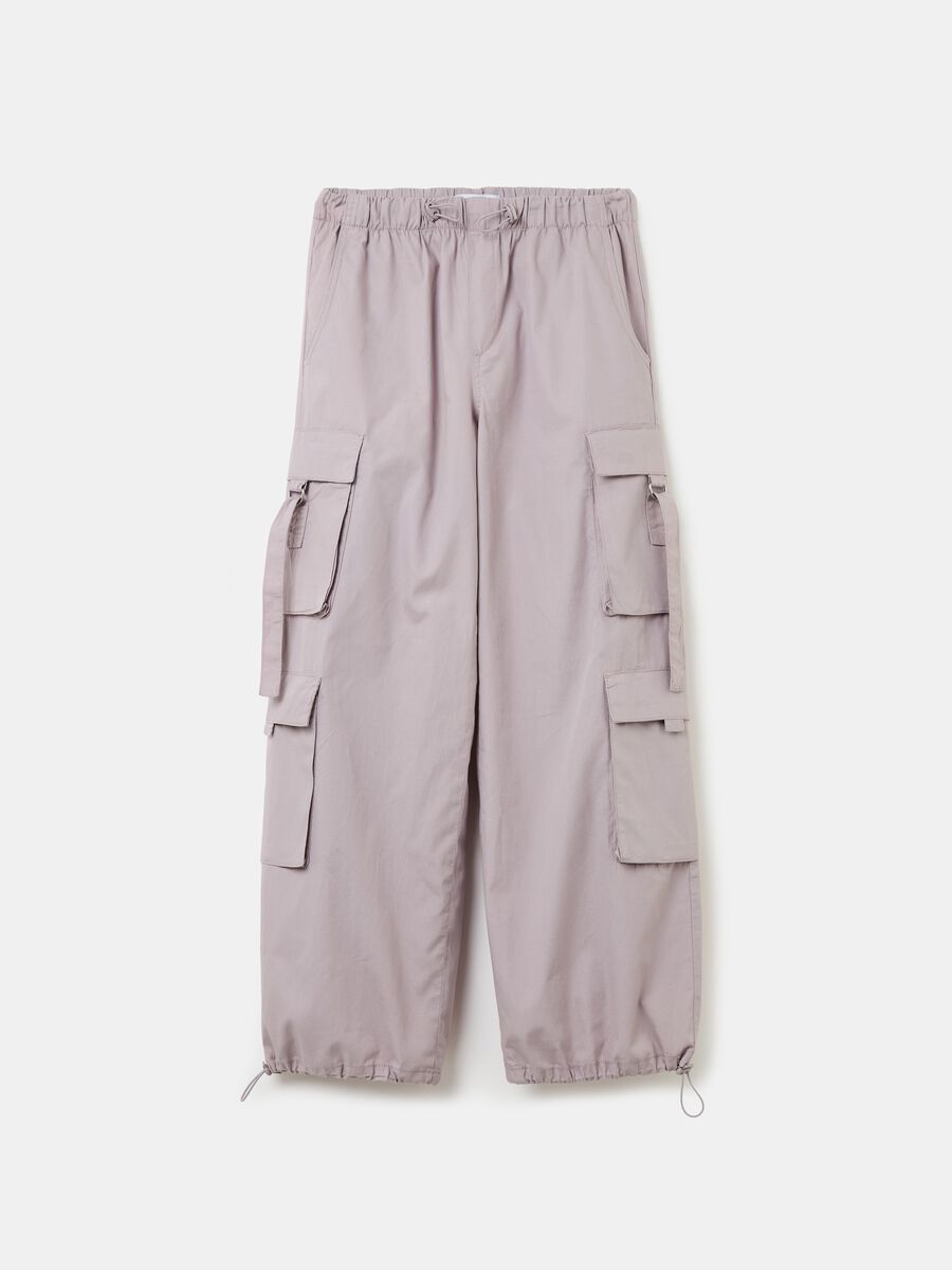 Cotton cargo parachute trousers_4