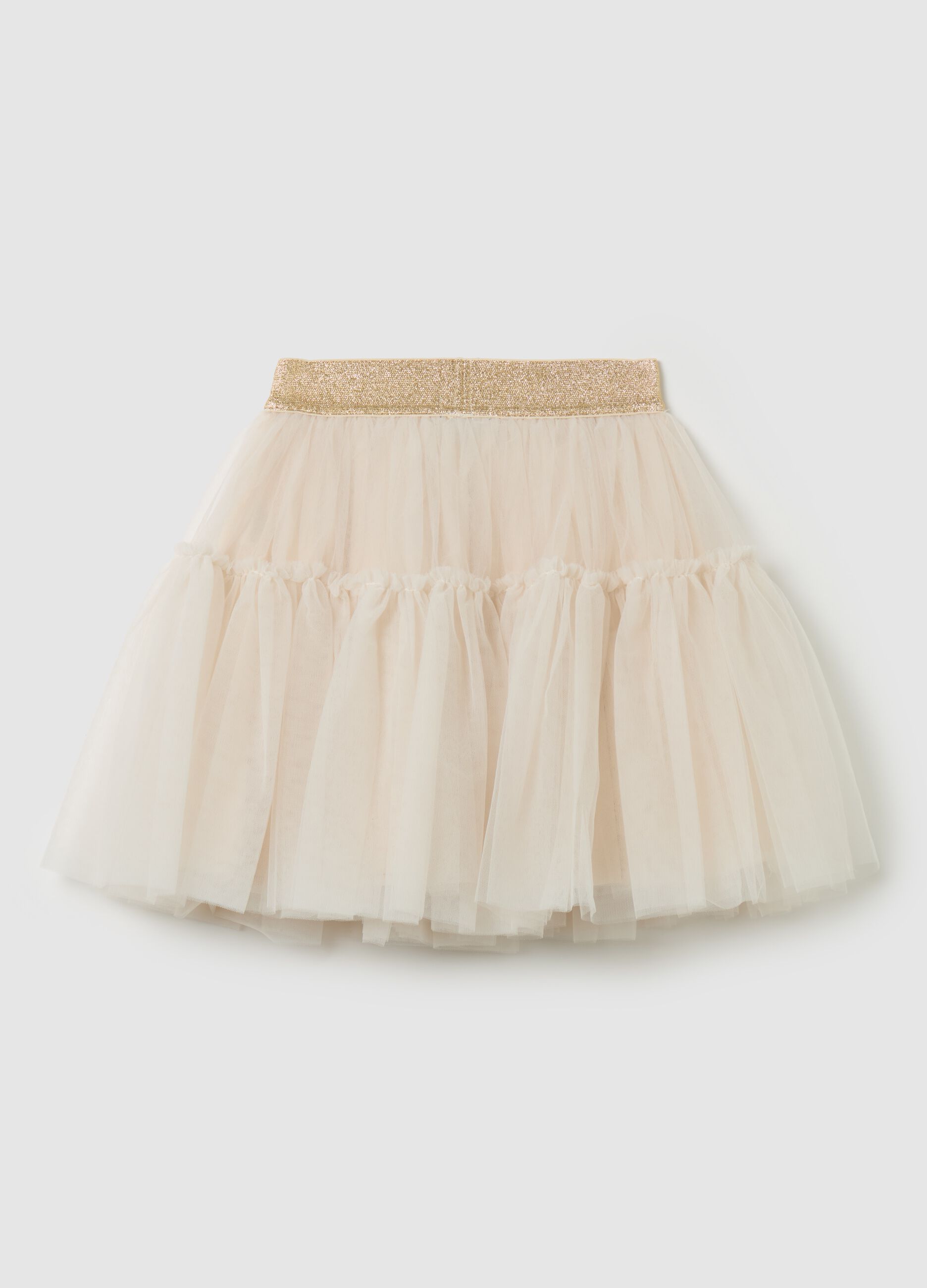 Minigonna in tulle con balza