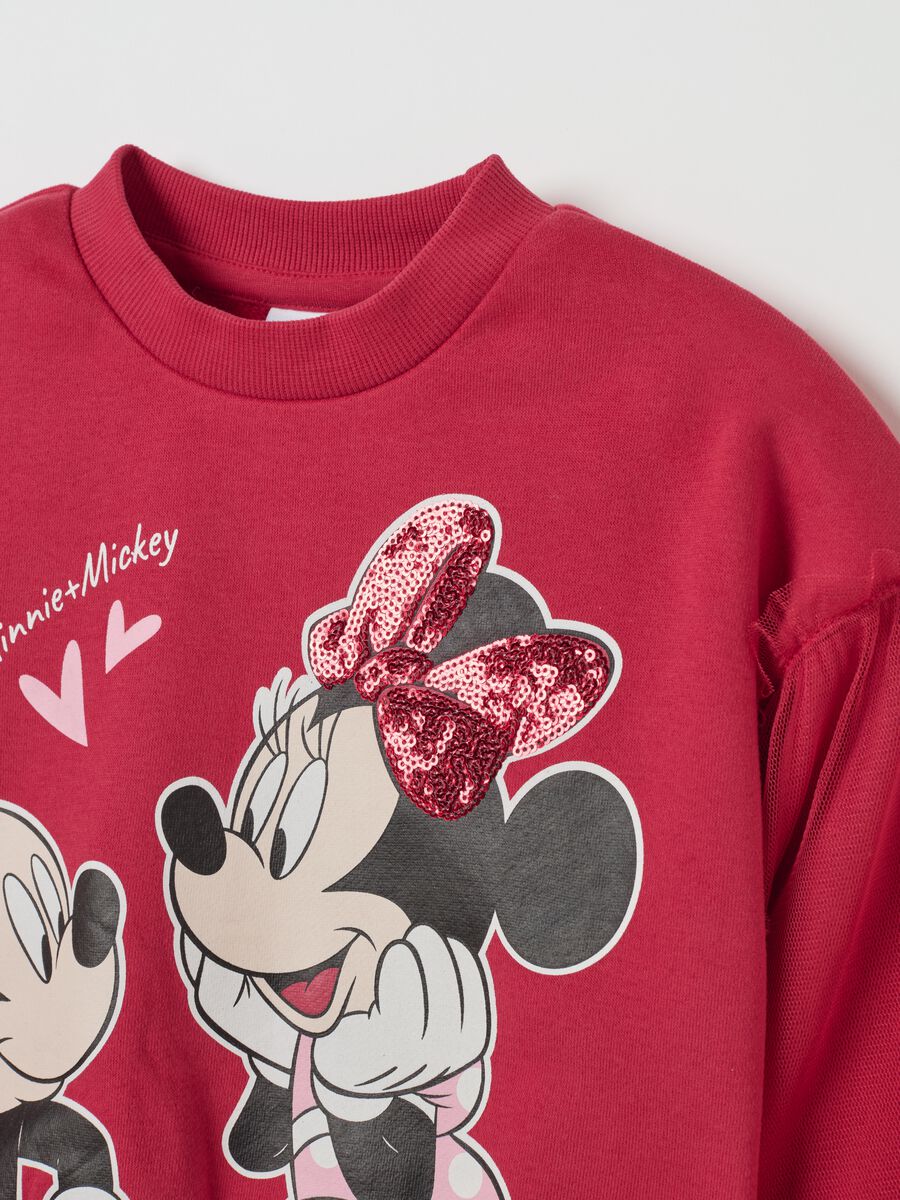 Sweatshirt with "Minnie + Mickey" print and tulle_3