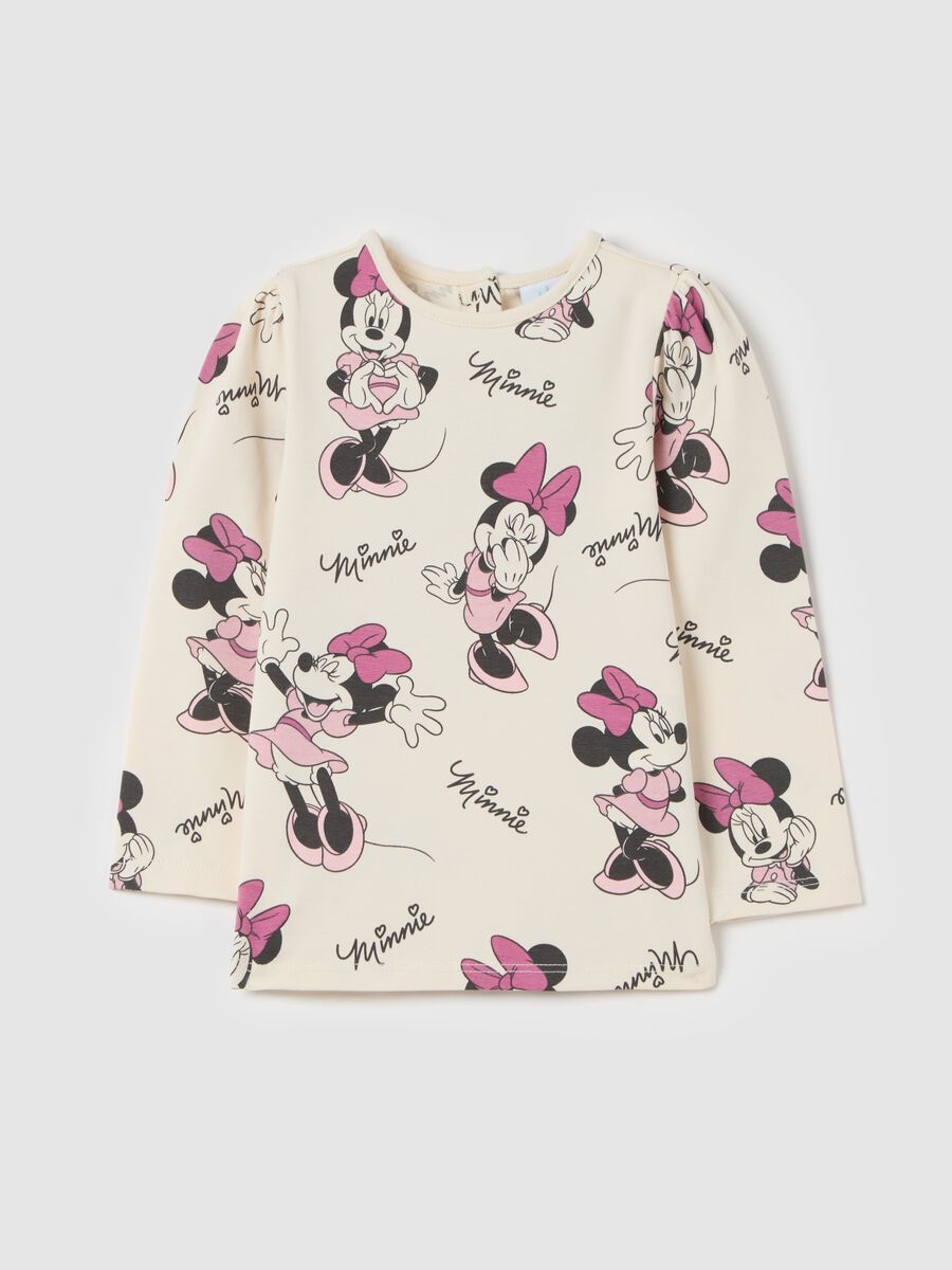 T-shirt in cotone bio con stampa Minnie_0