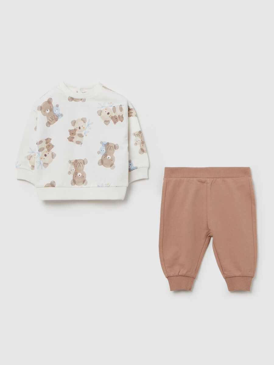 Jogging set in cotone bio con stampa_0