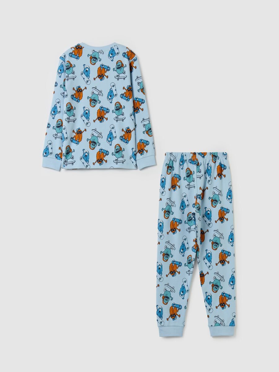 Organic cotton pyjamas with print_1