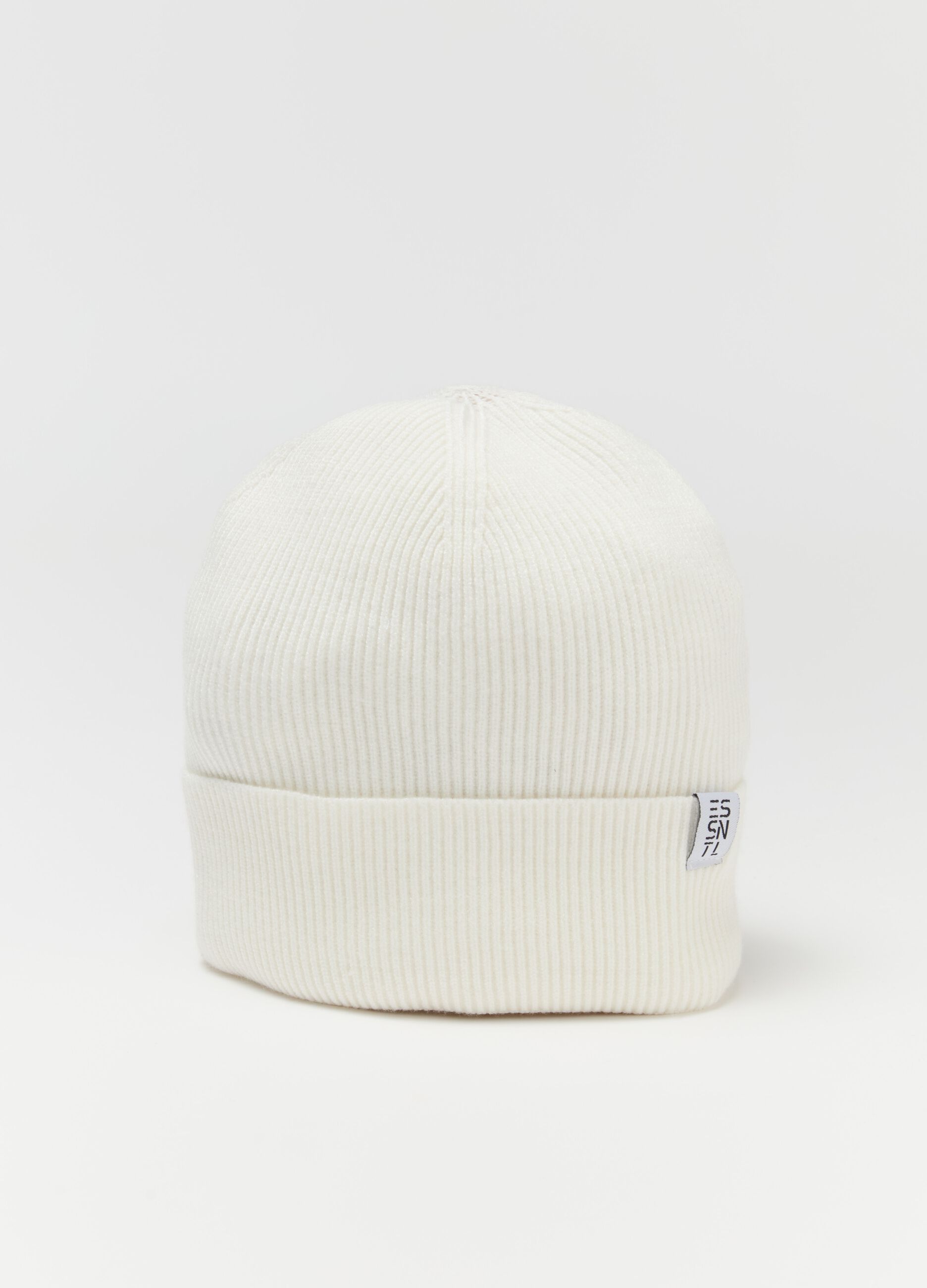 Essential ribbed hat with fold