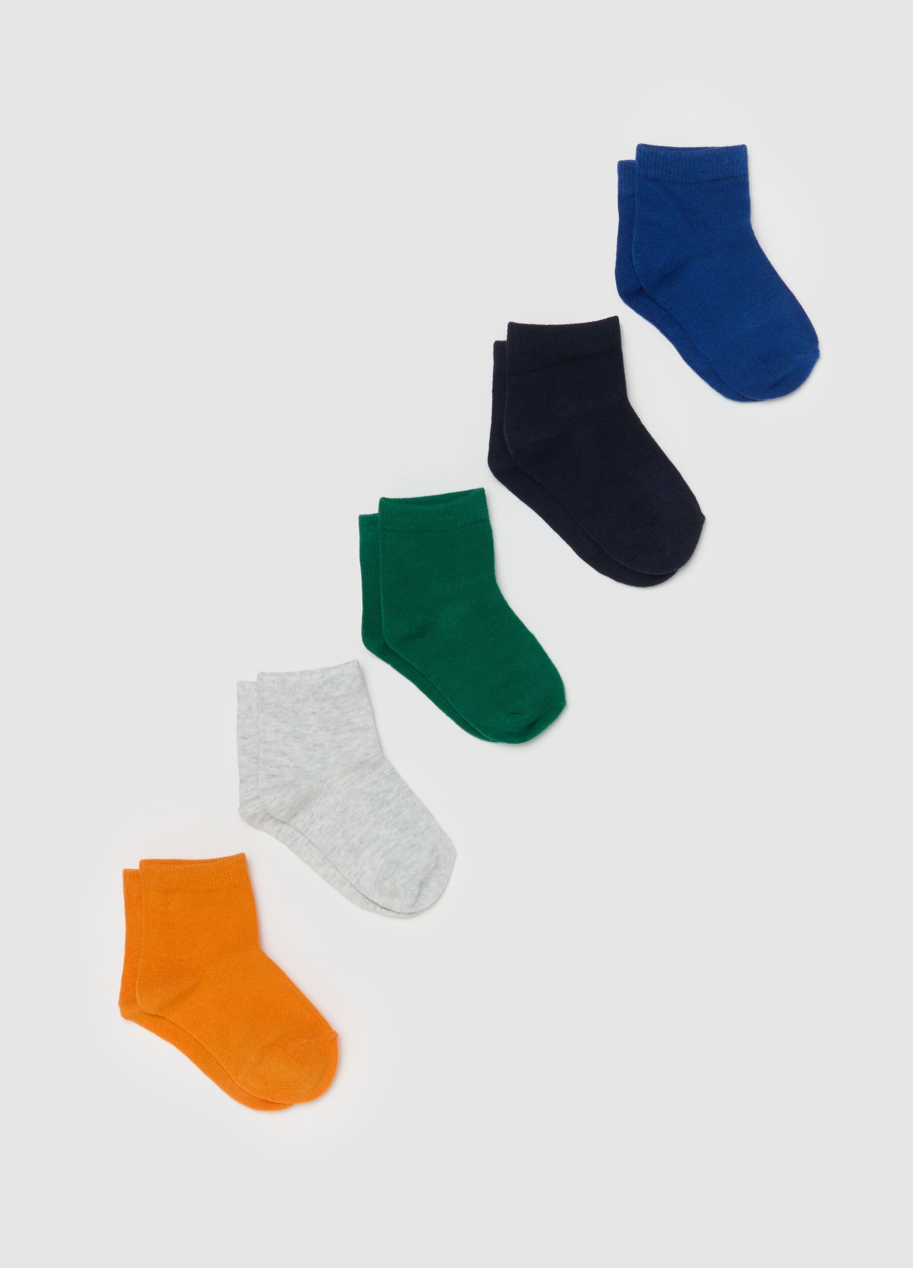 Five-pair pack short stretch socks