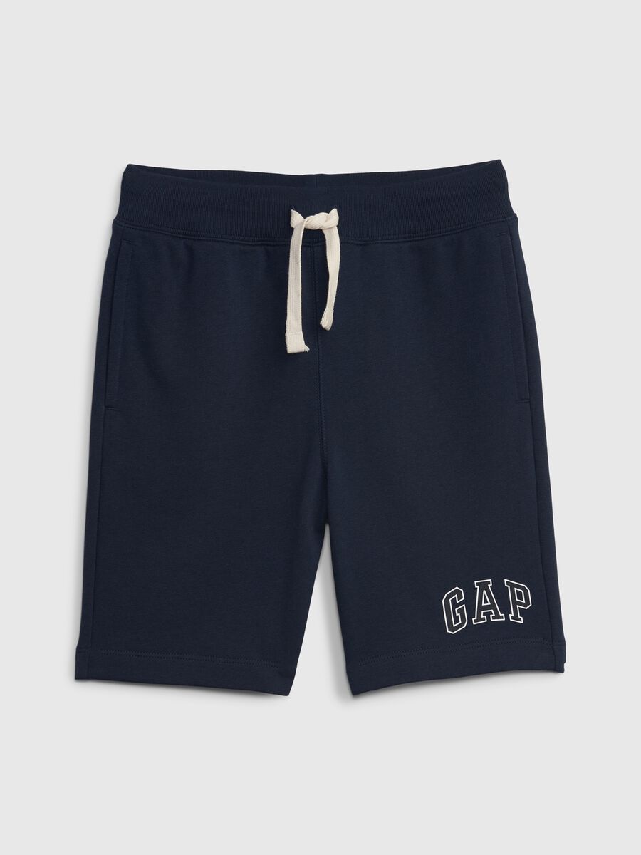 French terry Bermuda shorts with logo_0
