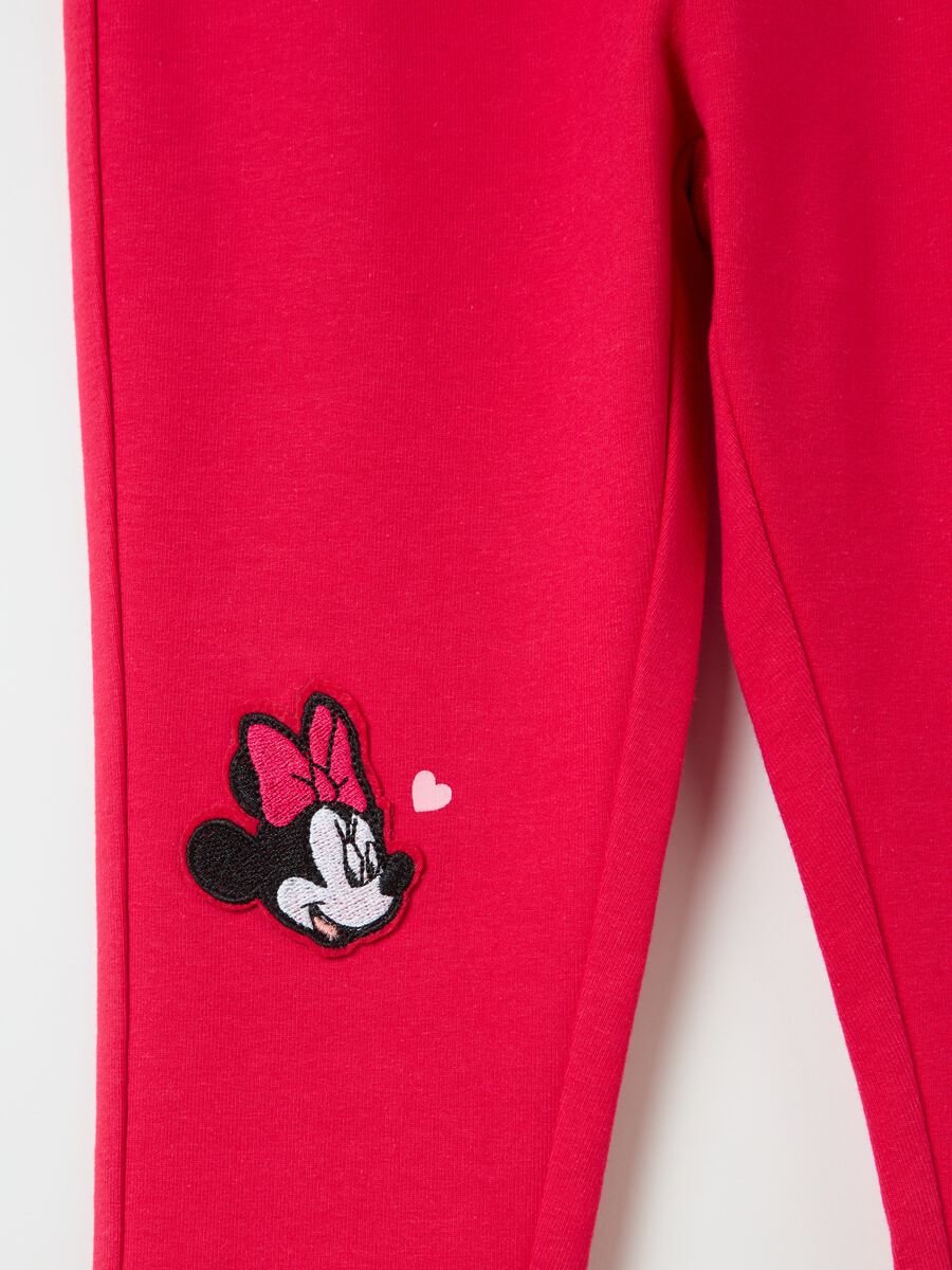 Joggers with drawstring and Minnie Mouse patch_3