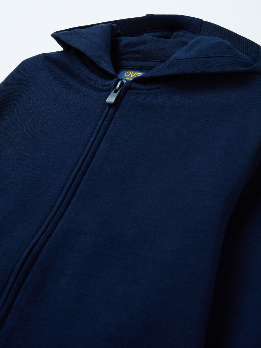 Full-zip sweatshirt in French terry with hood_2