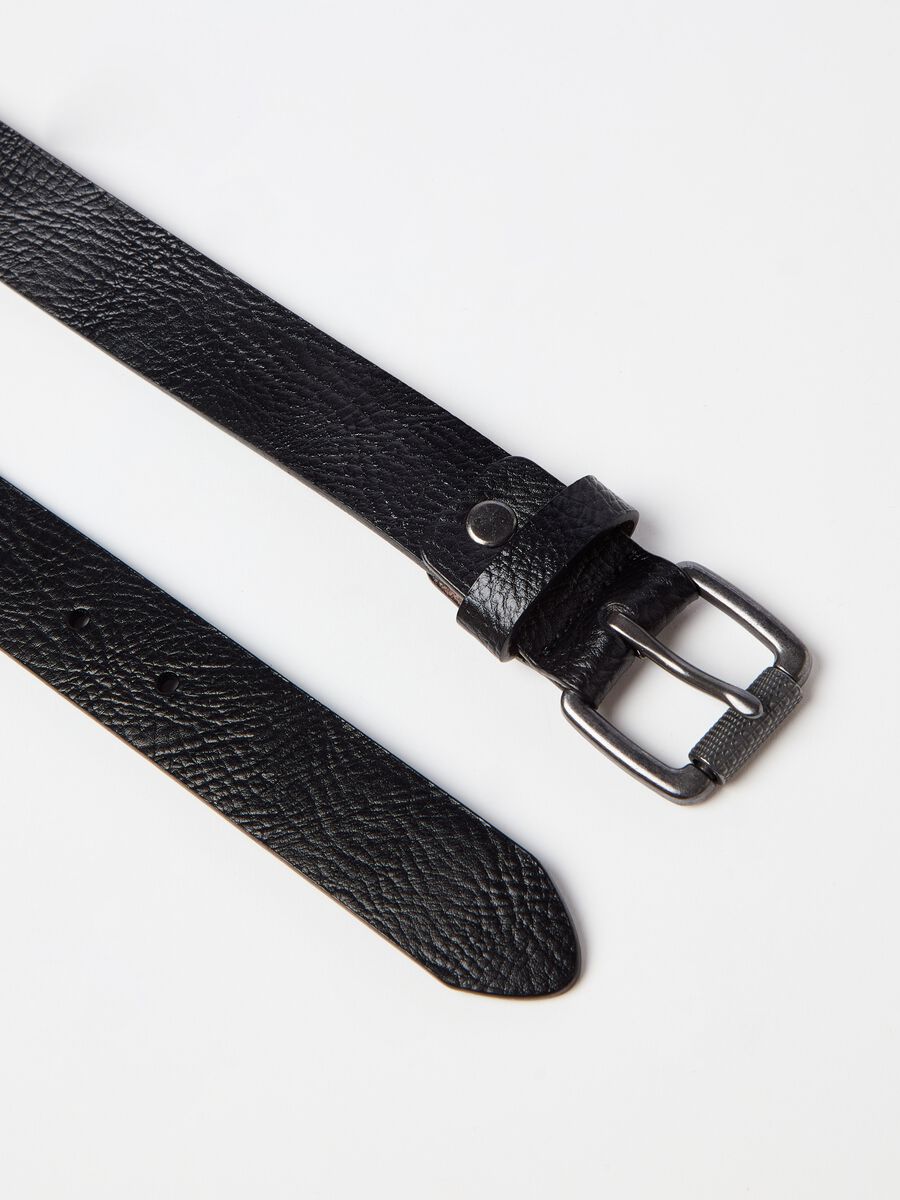 Leather belt with roller rod_2
