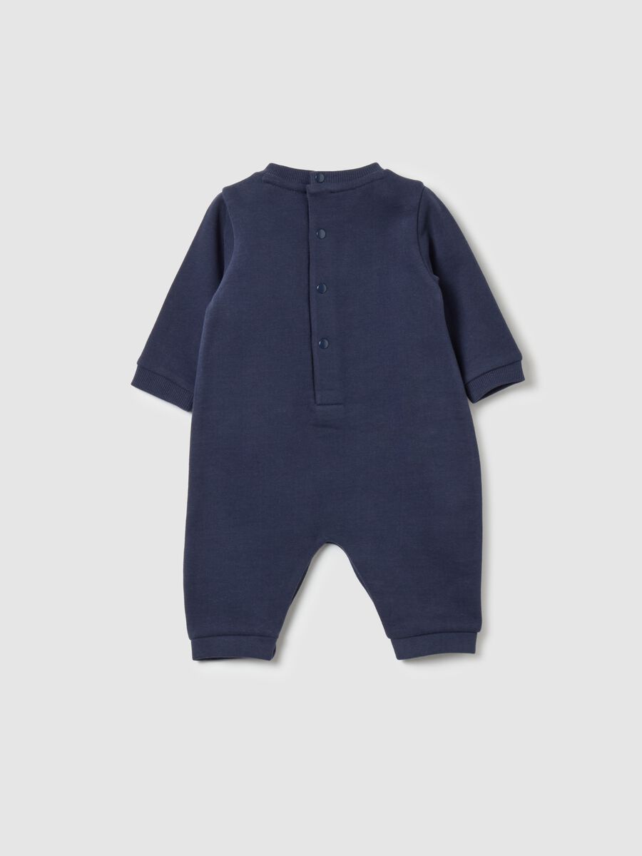 Organic cotton onesie with raccoon embroidery_1