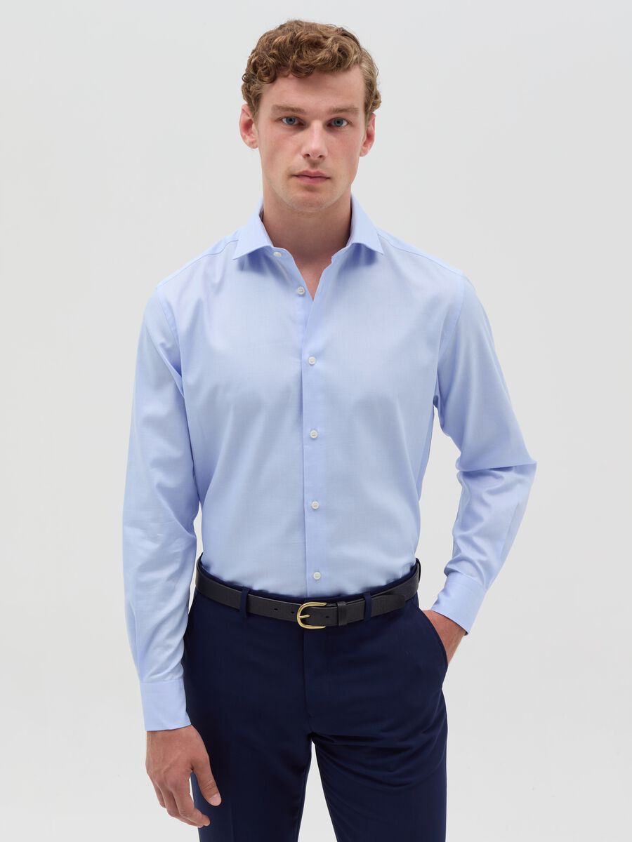 Regular-fit easy-iron shirt in Oxford cotton_0