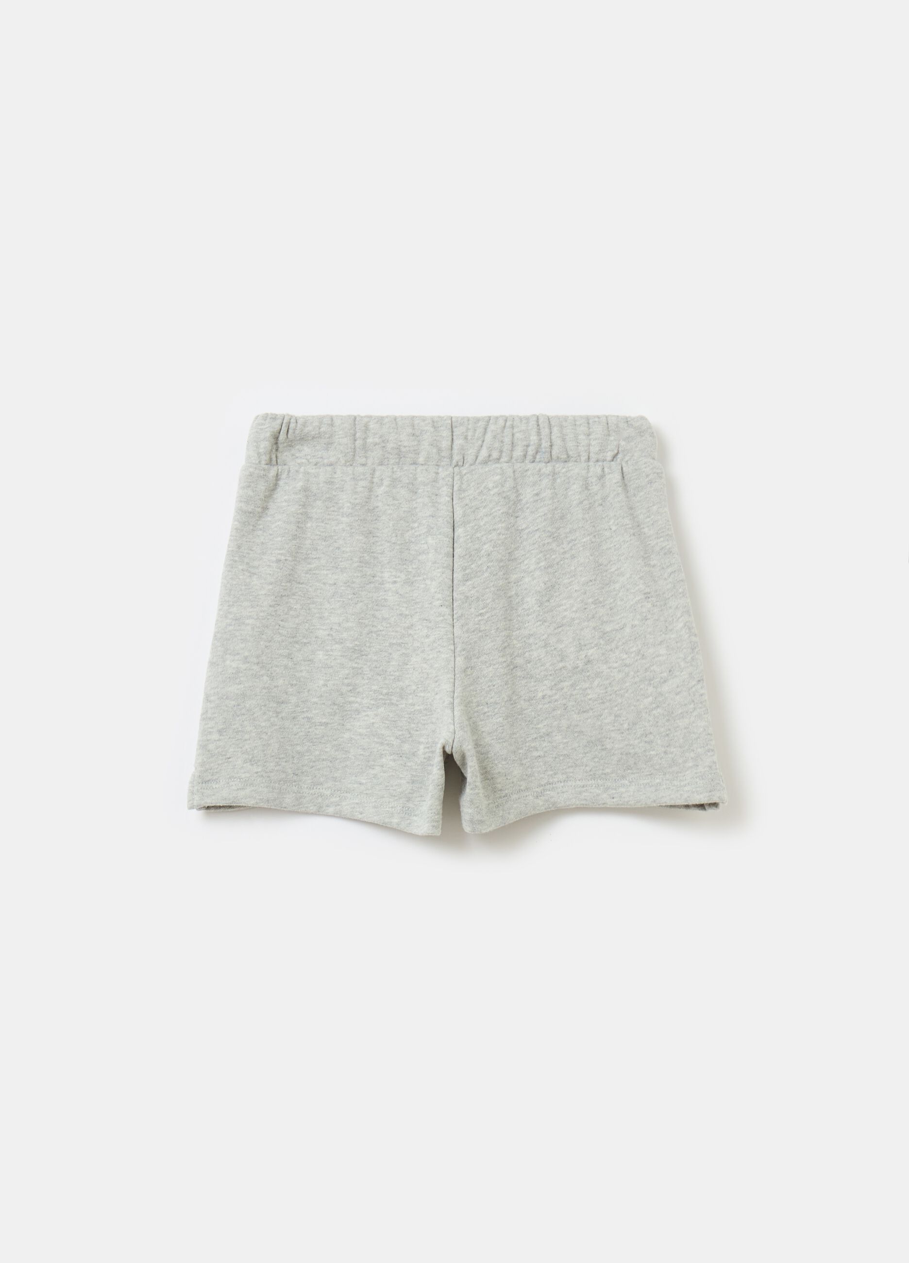 French terry shorts with logo print