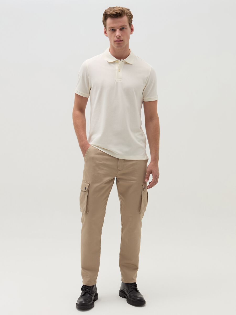 Cotton pique polo shirt_0