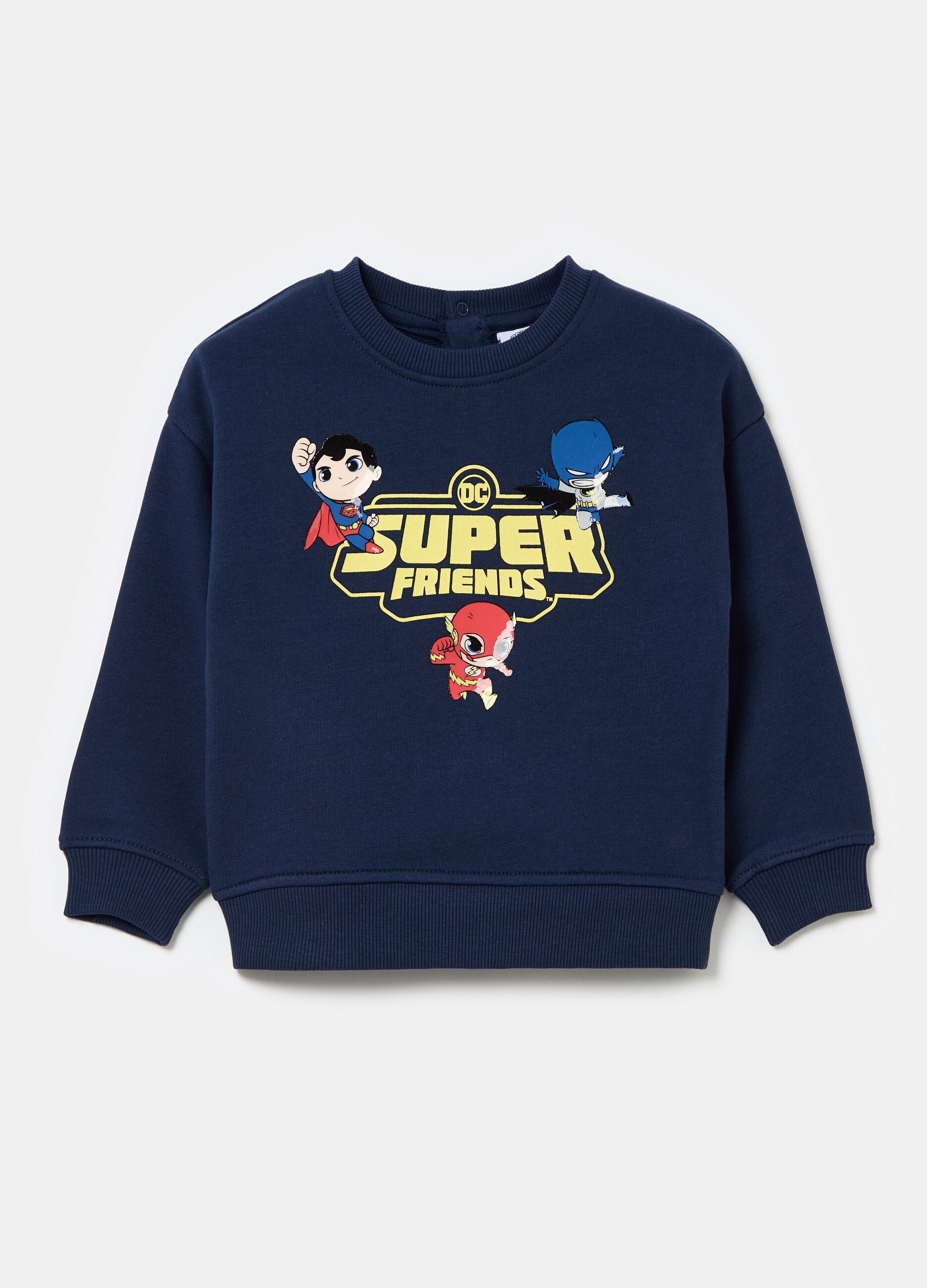 Sweatshirt with round neck and Super Friends print