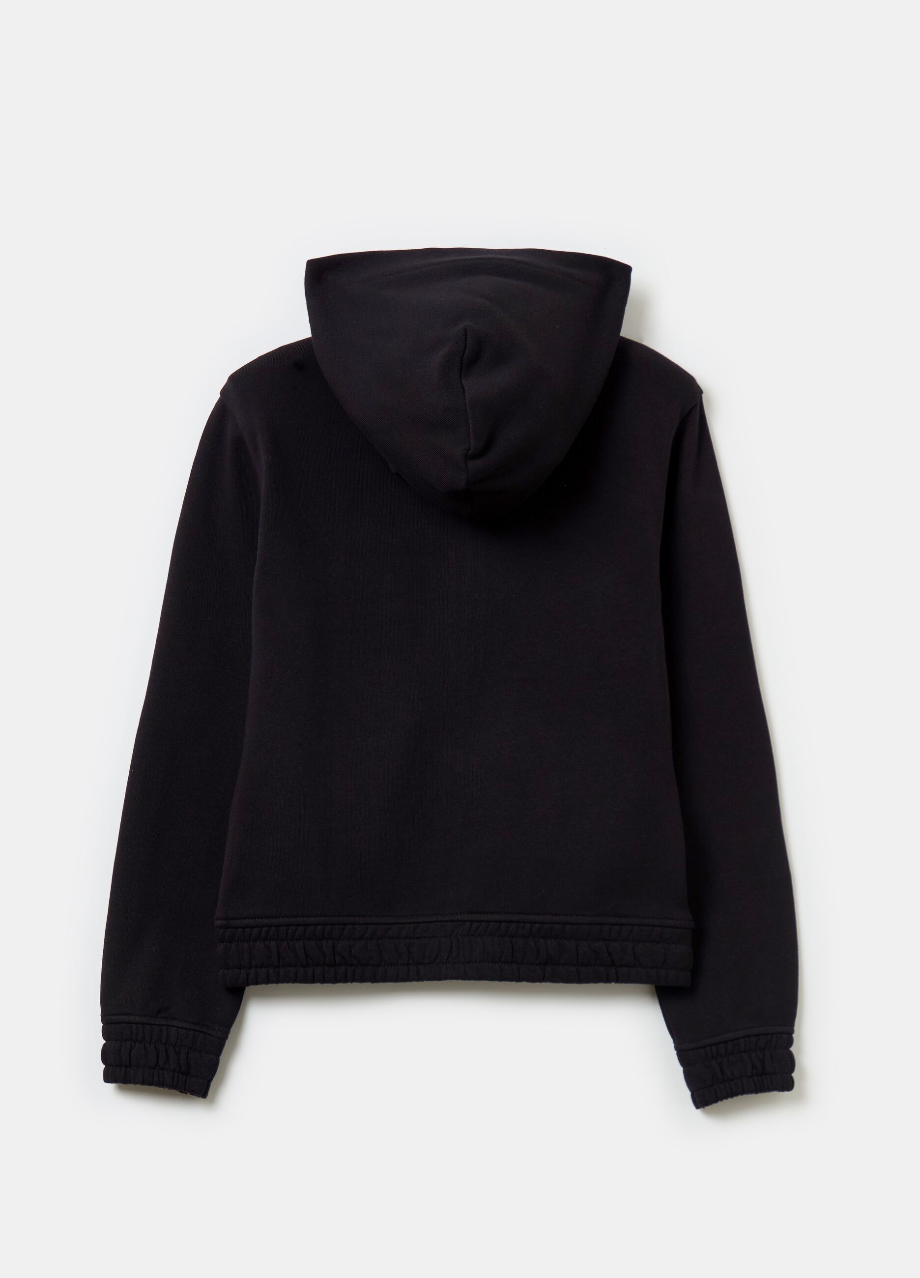 Essential organic cotton full-zip sweatshirt with hood