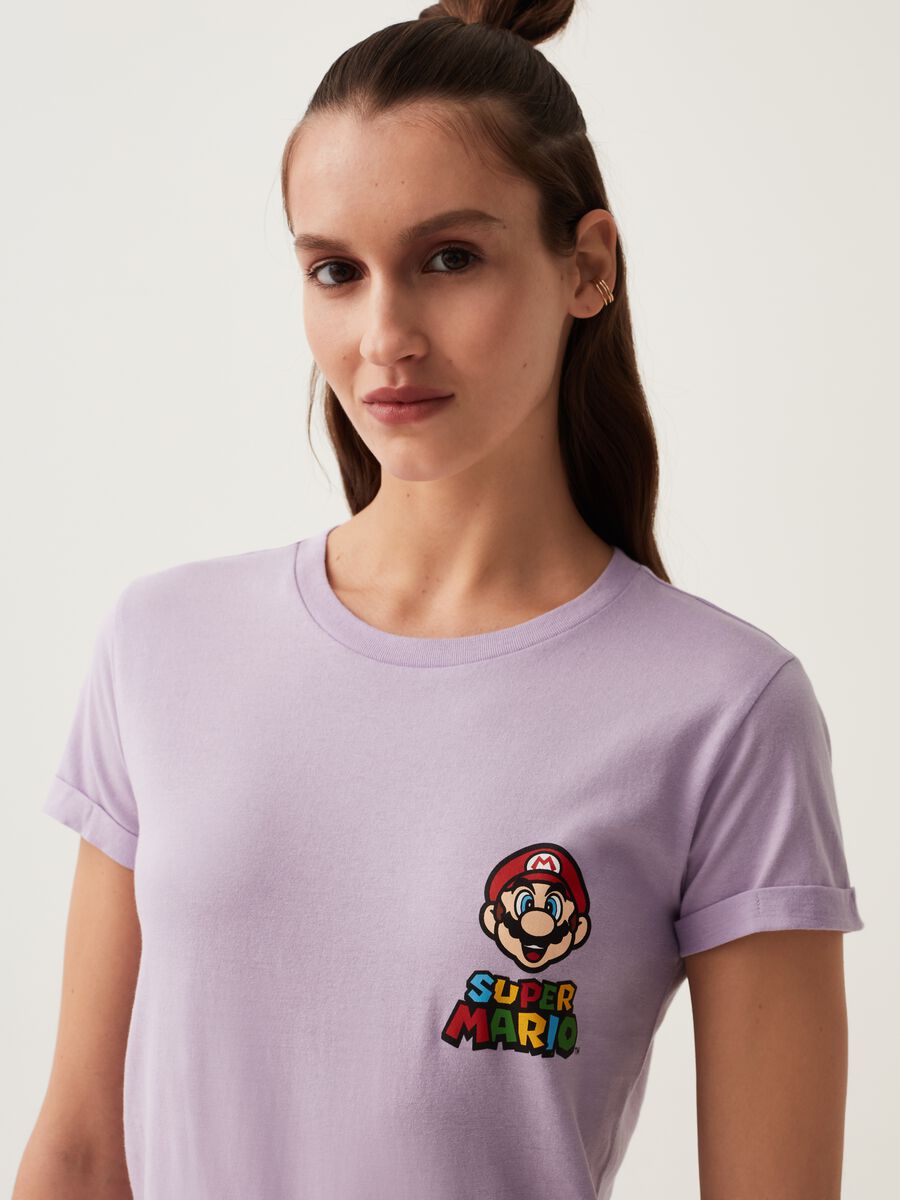 T-shirt with Super Mario and Toad print_0