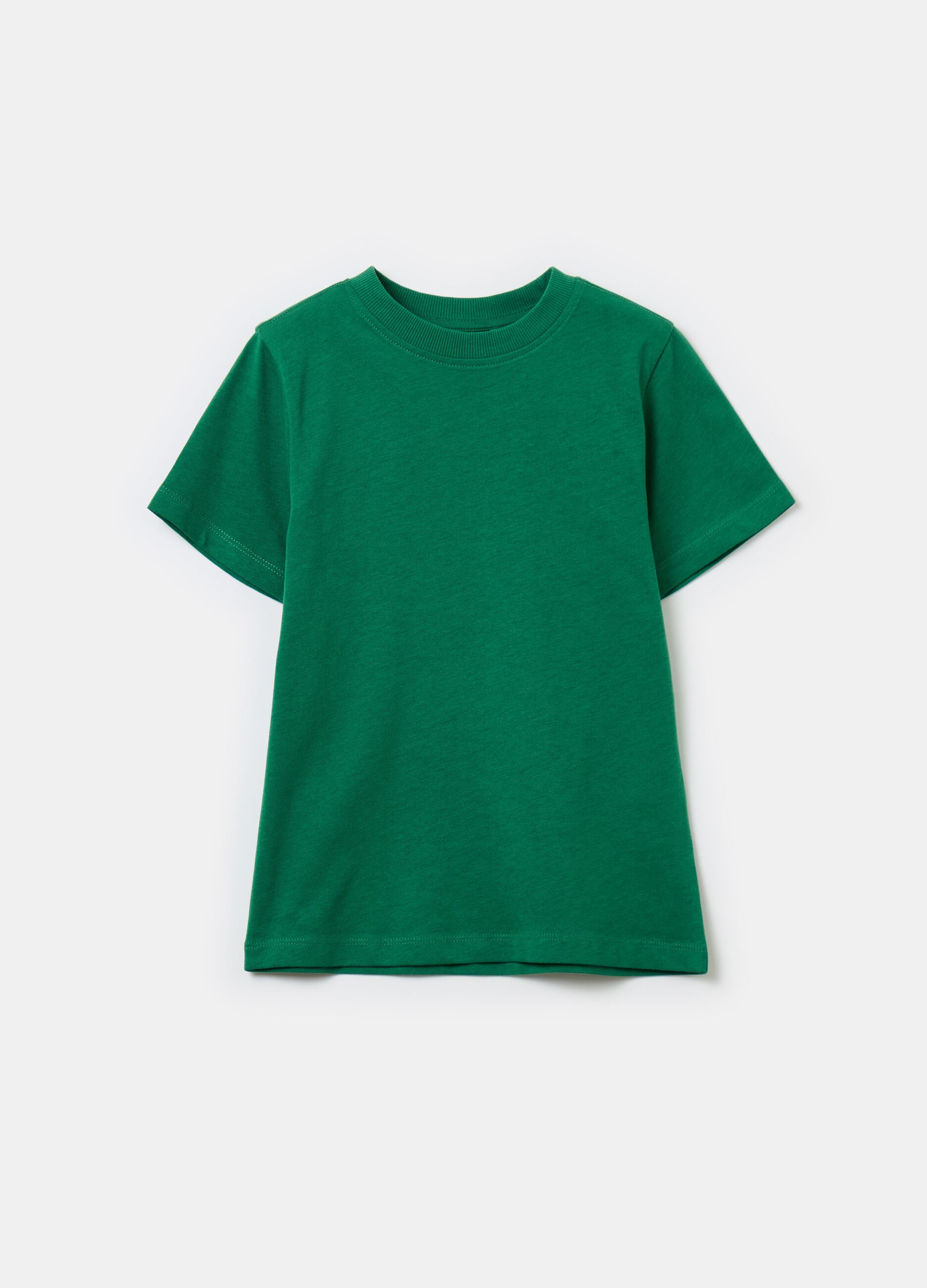 Solid colour T-shirt in organic cotton