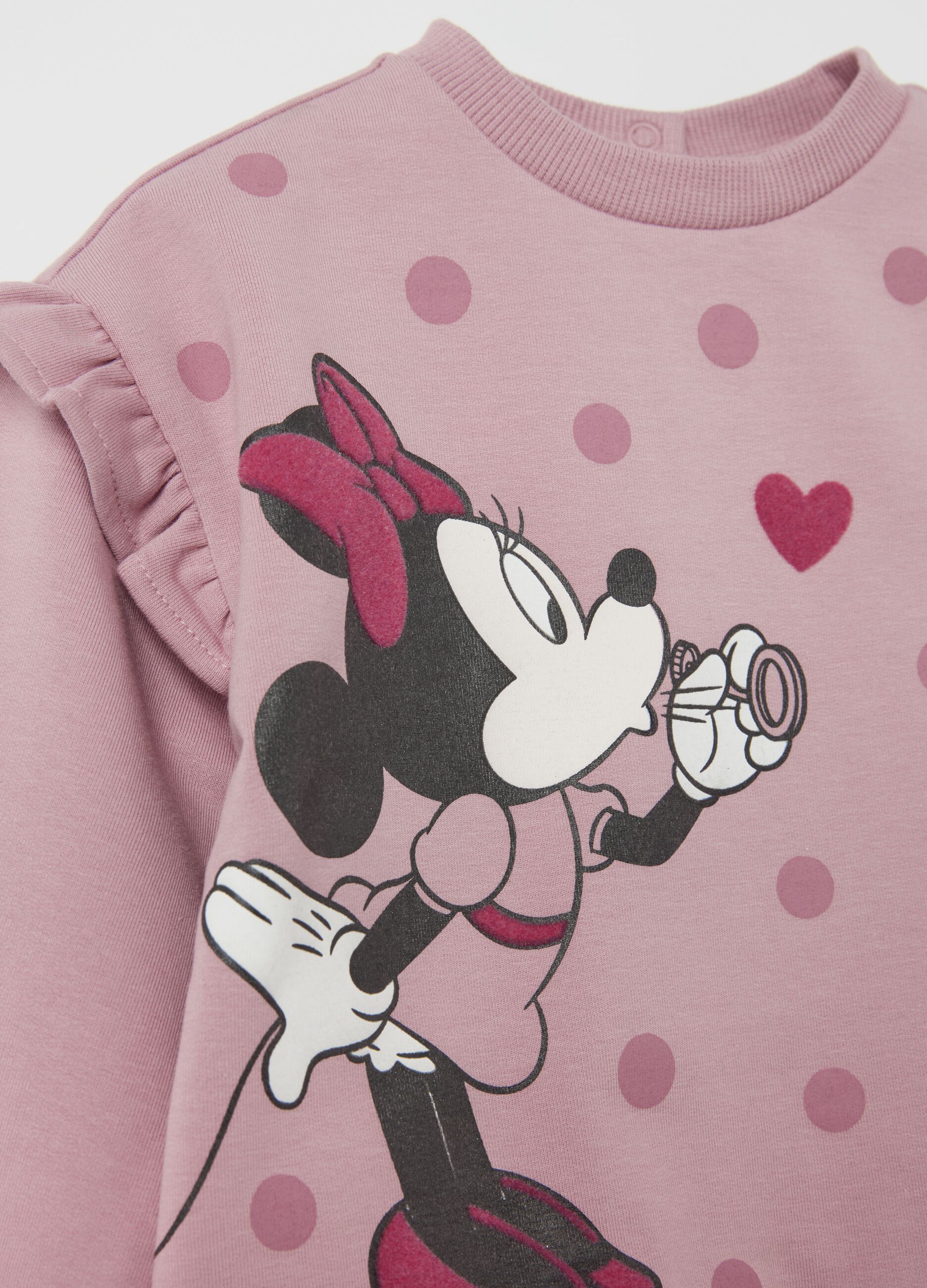 Jogging set in cotone bio stampa Minnie