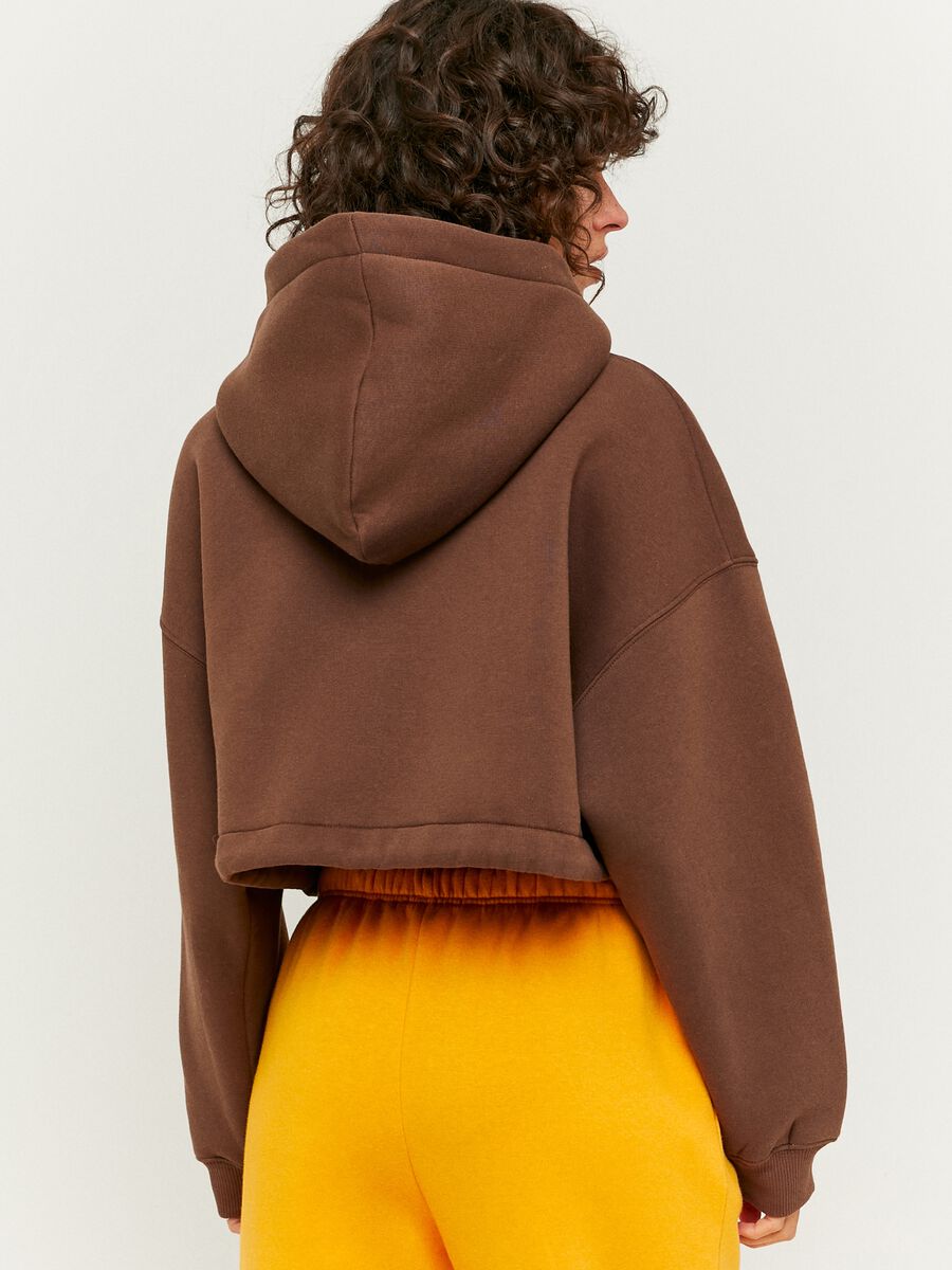 Cropped full-zip sweatshirt with hood_2