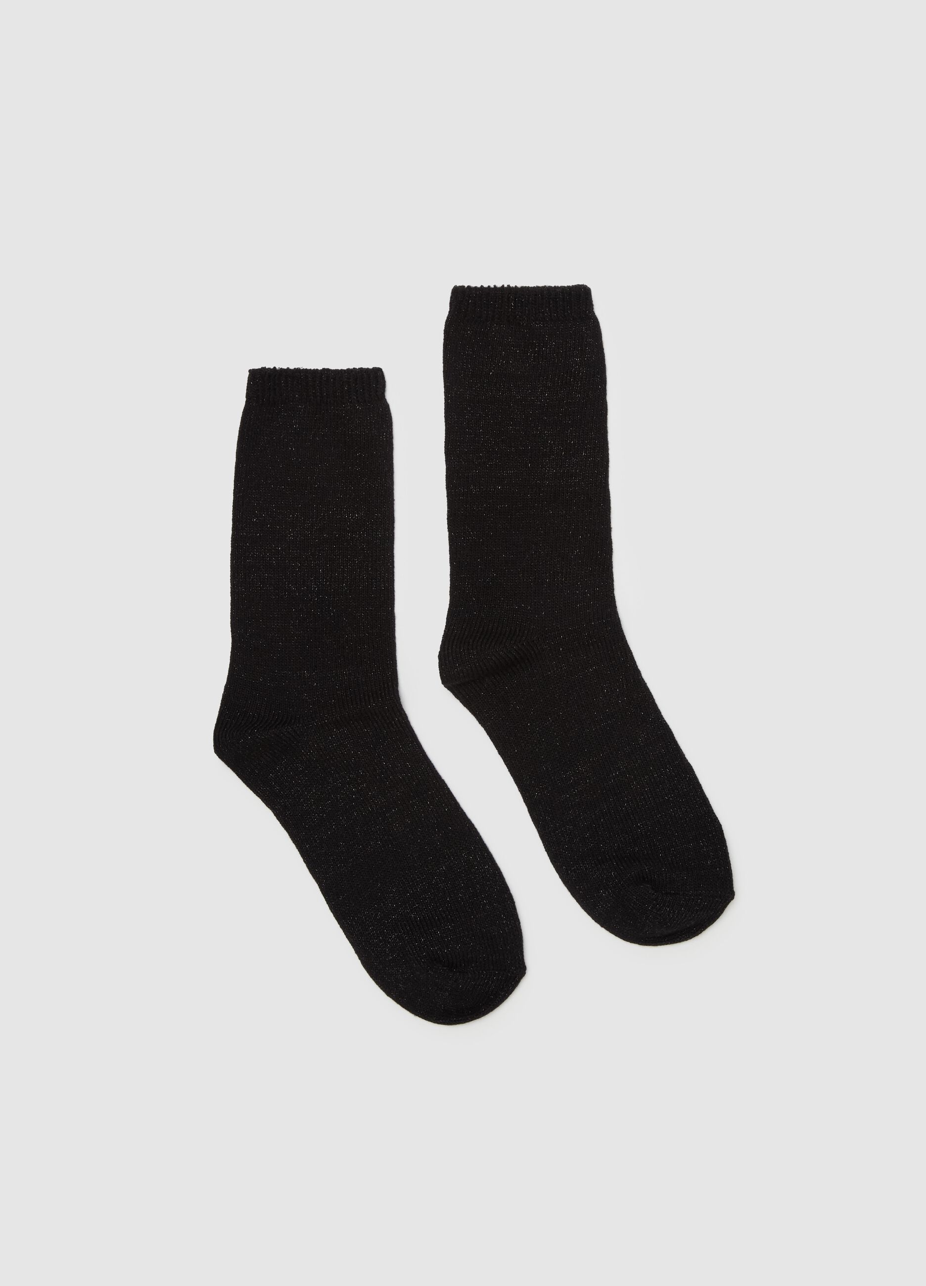 Short socks with lurex