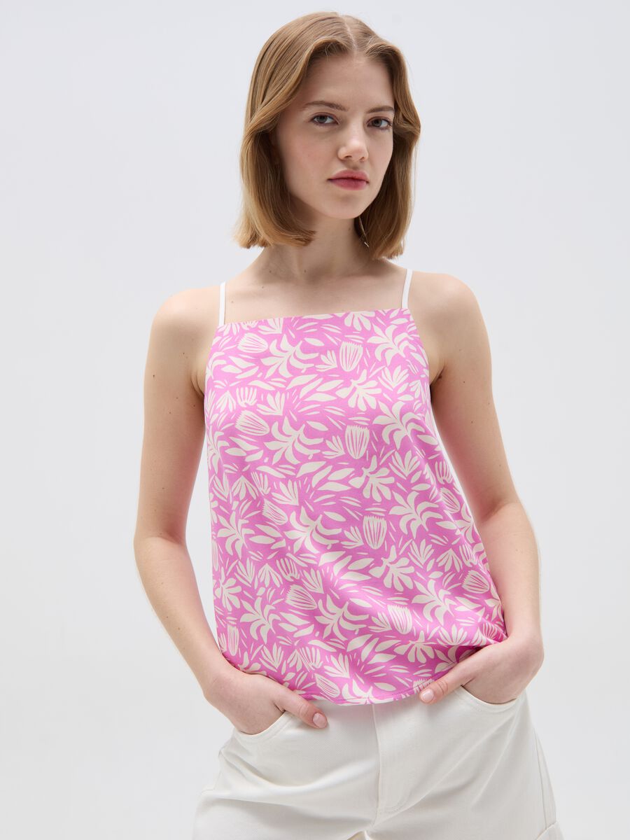Viscose tank top with pattern_1
