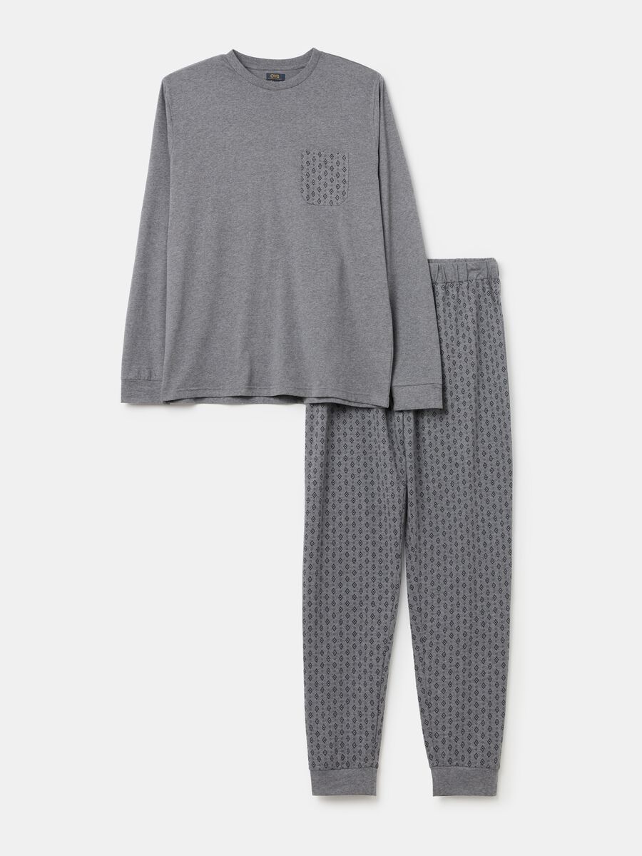 Long pyjama top with contrasting pocket_4